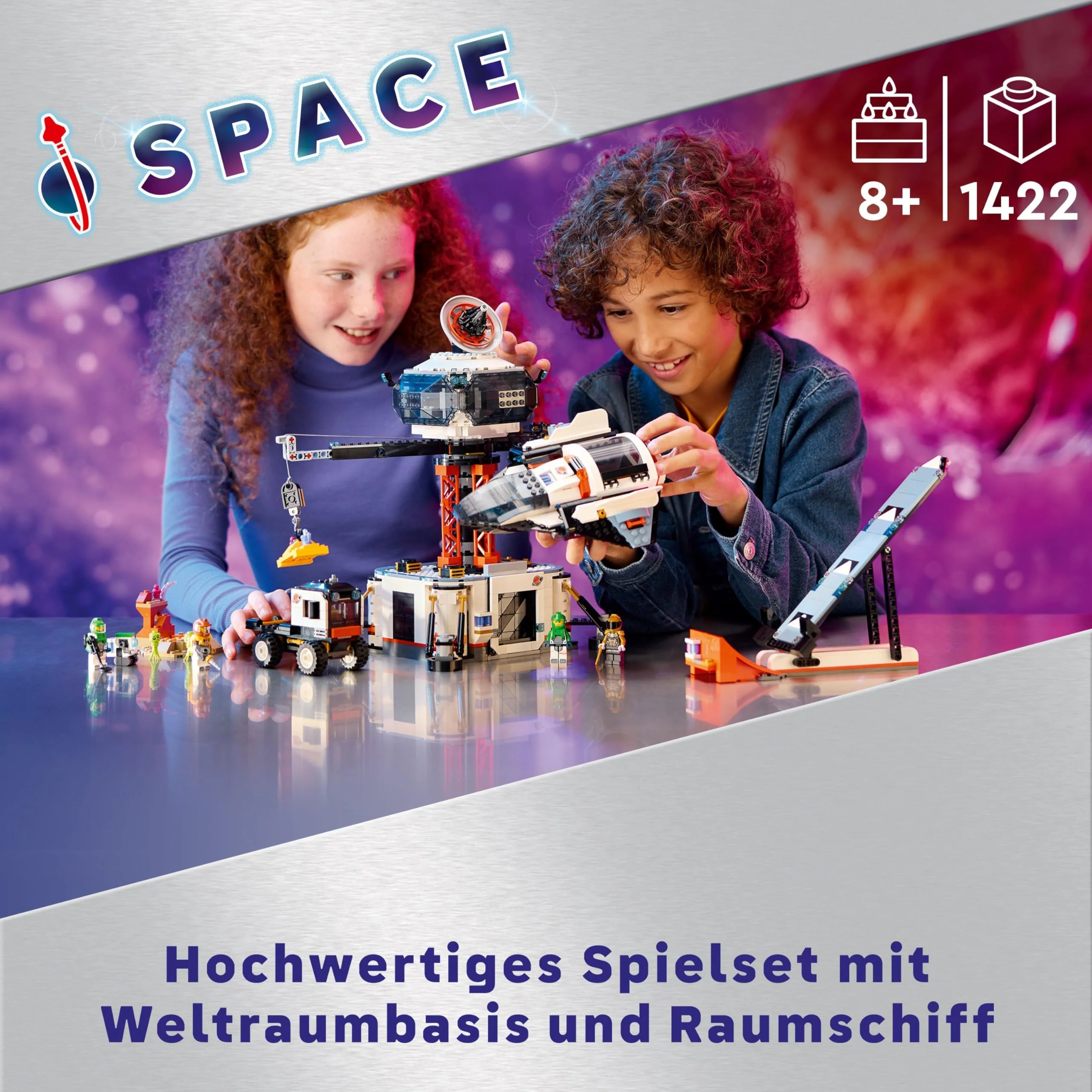 LEGO City Raumbasis mit Startrampe, Raumstation-Spielzeug mit Weltraum-Fahrzeug und Raumschiff für Kinder, Set mit 6 Minifiguren, Roboter und Alien-Figuren, Geschenk für Jungs und Mädchen 60434 - Image 11