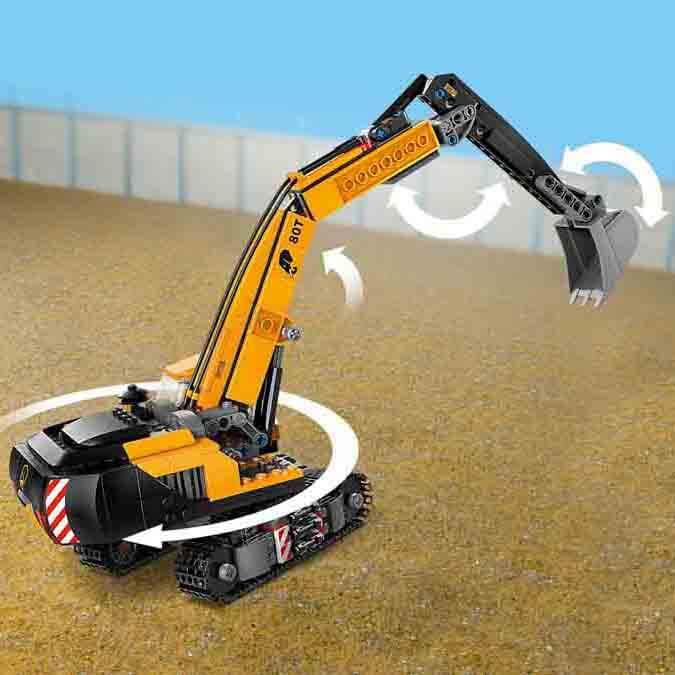 LEGO City Raupenbagger, Spielzeugbagger für Kinder ab 8 Jahren, Bauspielzeug mit Bagger-Modell, baubarer LKW mit Zubehör und 3 Minifiguren 60420 - Image 13