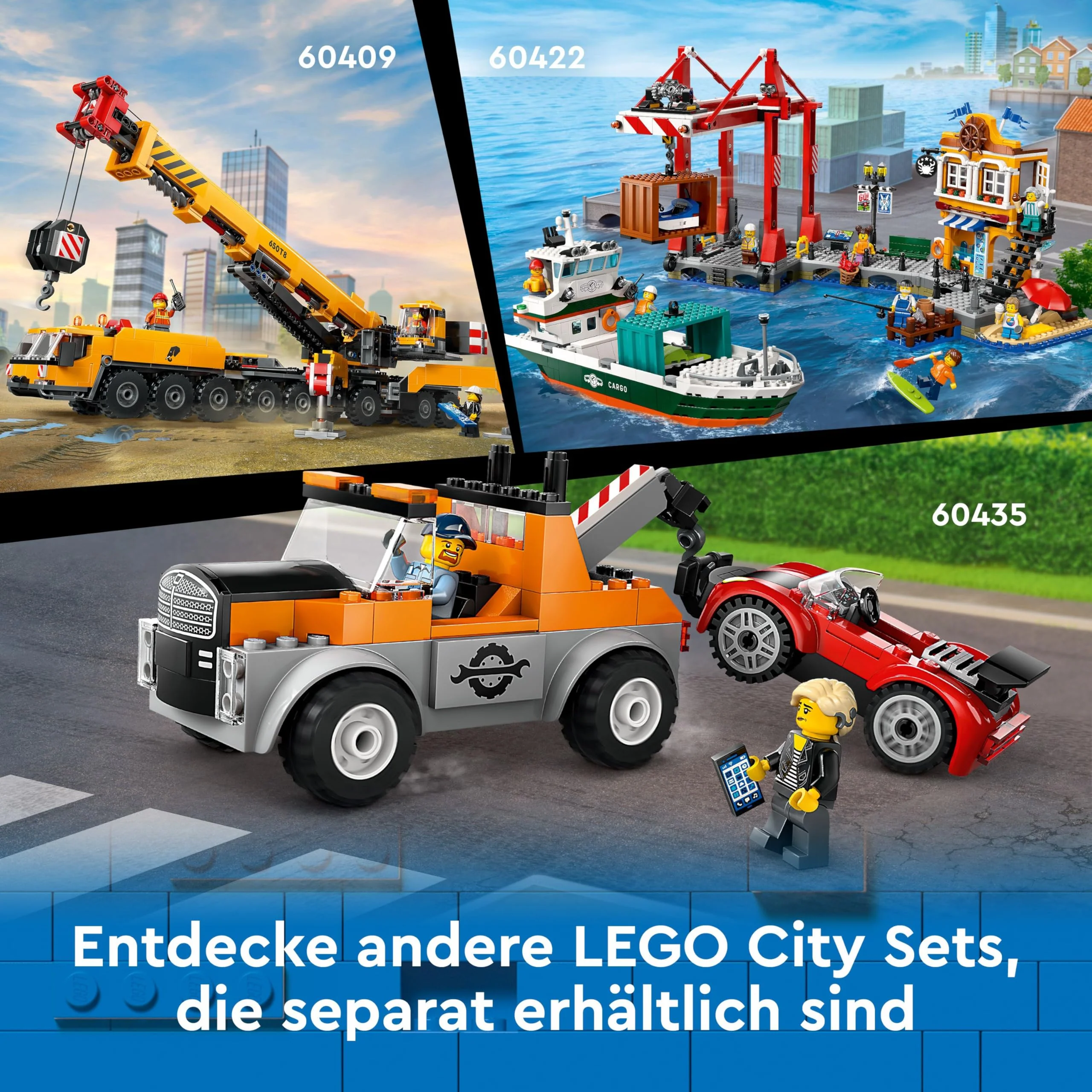 LEGO City Raupenbagger, Spielzeugbagger für Kinder ab 8 Jahren, Bauspielzeug mit Bagger-Modell, baubarer LKW mit Zubehör und 3 Minifiguren 60420 - Image 7