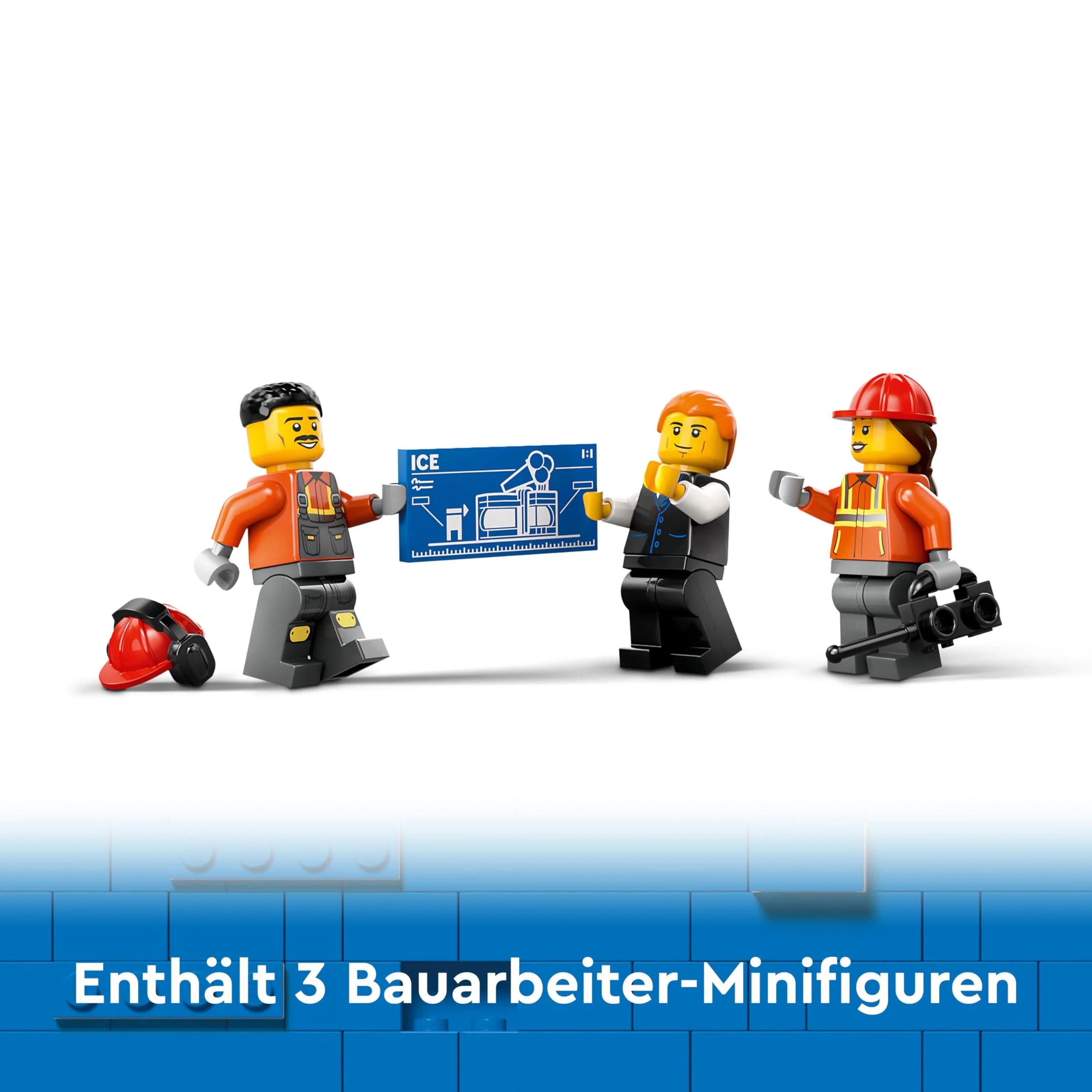 LEGO City Raupenbagger, Spielzeugbagger für Kinder ab 8 Jahren, Bauspielzeug mit Bagger-Modell, baubarer LKW mit Zubehör und 3 Minifiguren 60420 - Image 8
