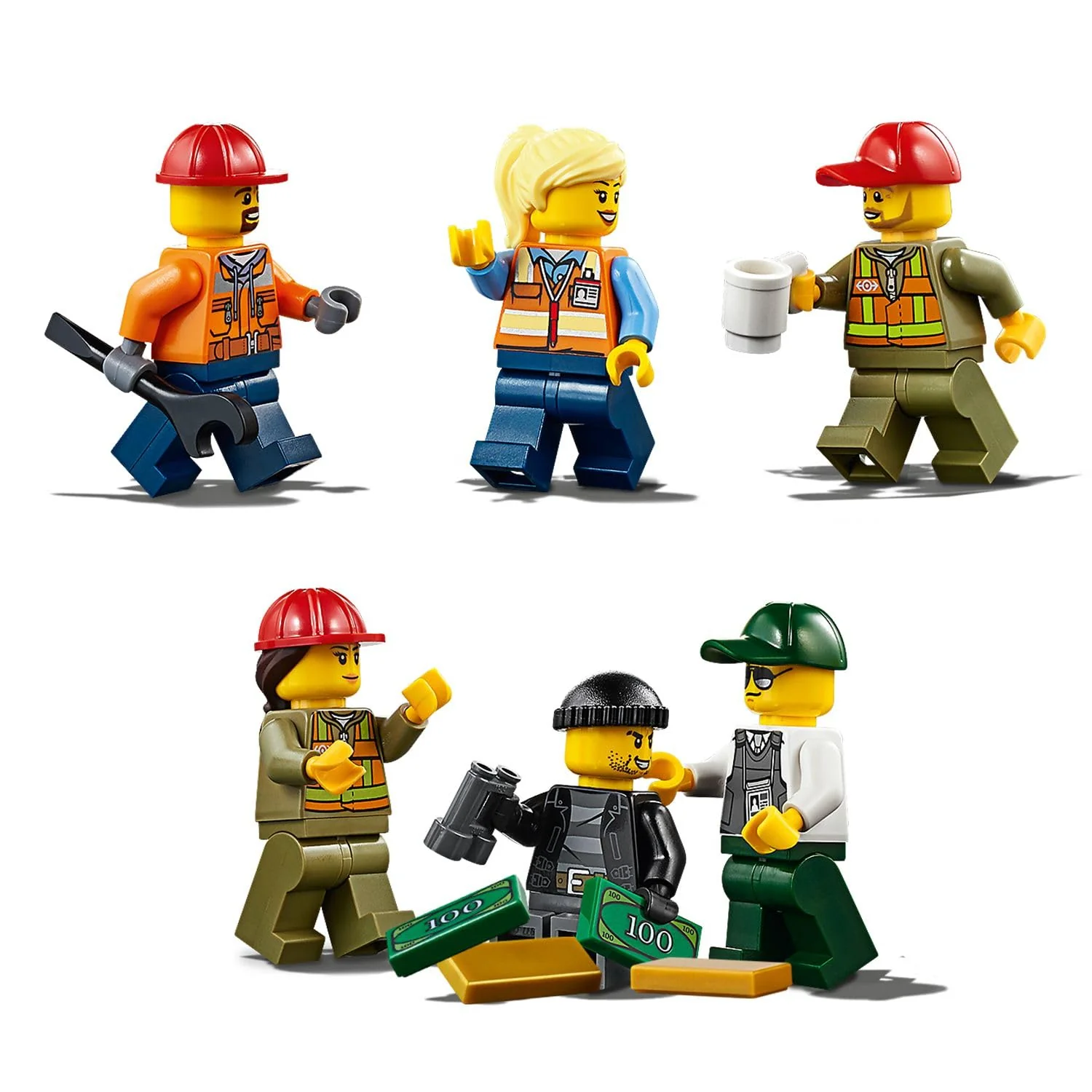 LEGO City Trains Güterzug - Zug Spielzeug, Gabelstapler, 32 Gleisstücke, Signalleuchten & 6 Minifiguren – Lokomotive Spielset für Kinder - Kreatives Geschenk für Jungen & Mädchen ab 6 Jahren - 60198 - Image 10