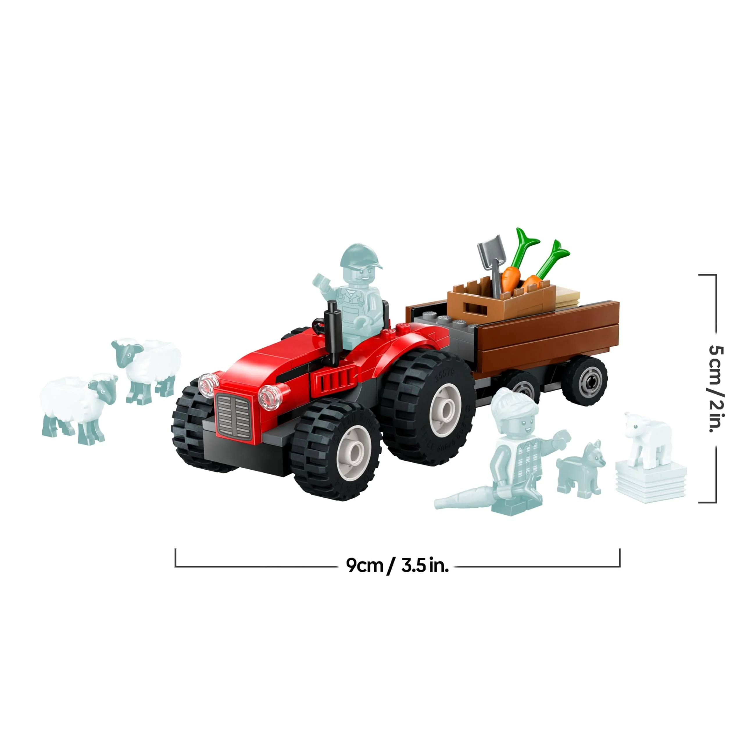 LEGO City Traktor mit Anhänger - Bauernhof Spielzeug mit Traktor & Tierfiguren - Montessori Spielsets für Jungen und Mädchen ab 4 Jahren - Geschenk mit 2 Minifiguren 60461 - Image 6