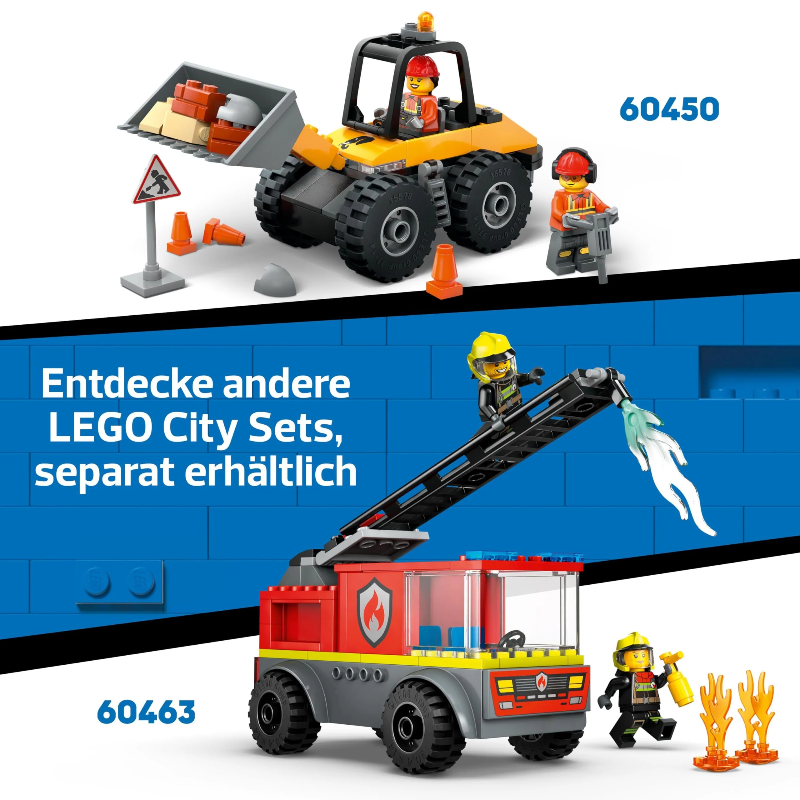LEGO City Traktor mit Anhänger - Bauernhof Spielzeug mit Traktor & Tierfiguren - Montessori Spielsets für Jungen und Mädchen ab 4 Jahren - Geschenk mit 2 Minifiguren 60461 - Image 7