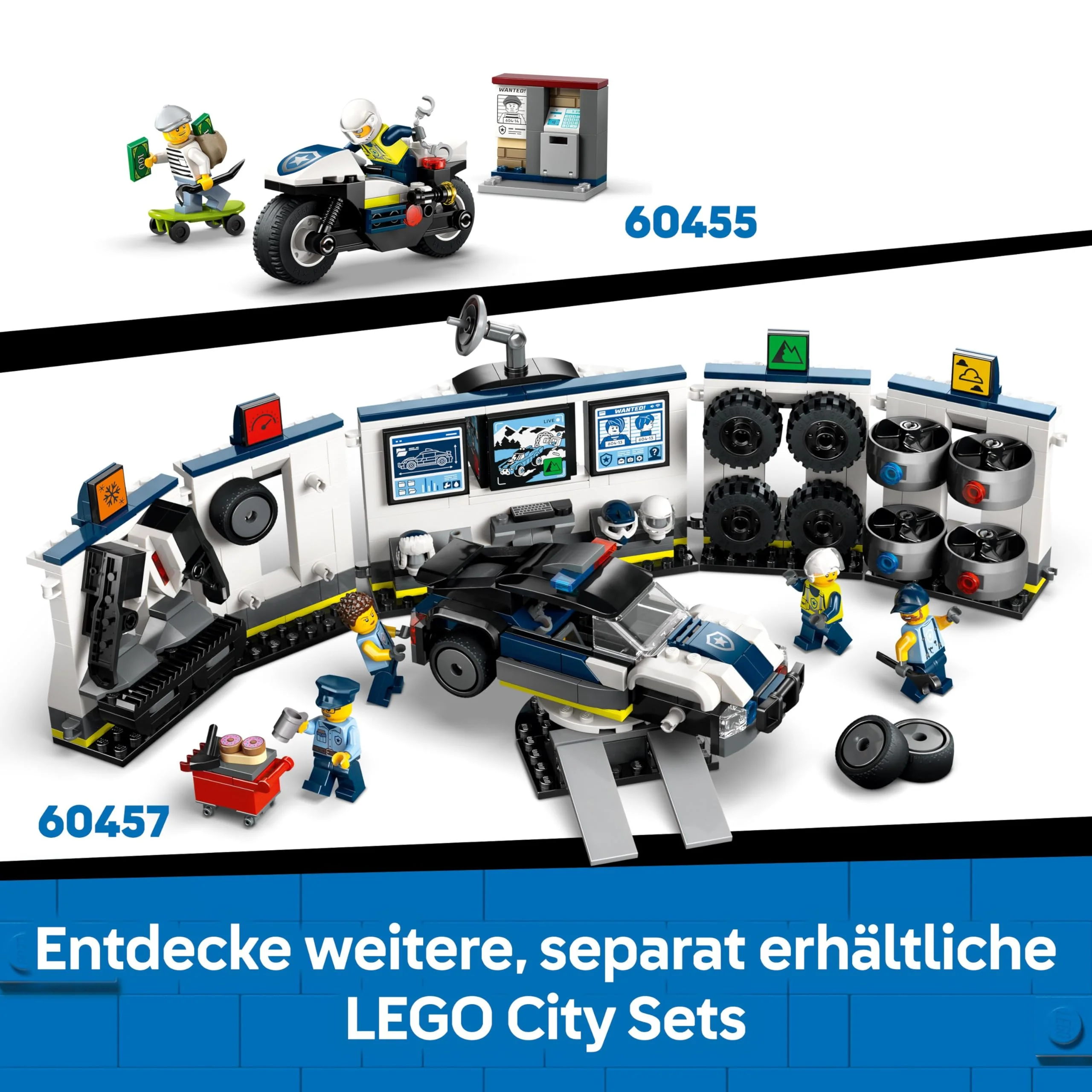 LEGO City Verfolgungsjagd im Polizeiboot – Spielset mit schwimmfähigem Schnellboot, Schlauchboot des Ganoven, 3 Mini-Figuren und Einer Haifigur – Geschenk für Jungen und Mädchen ab 6 Jahren – 60456 - Image 5