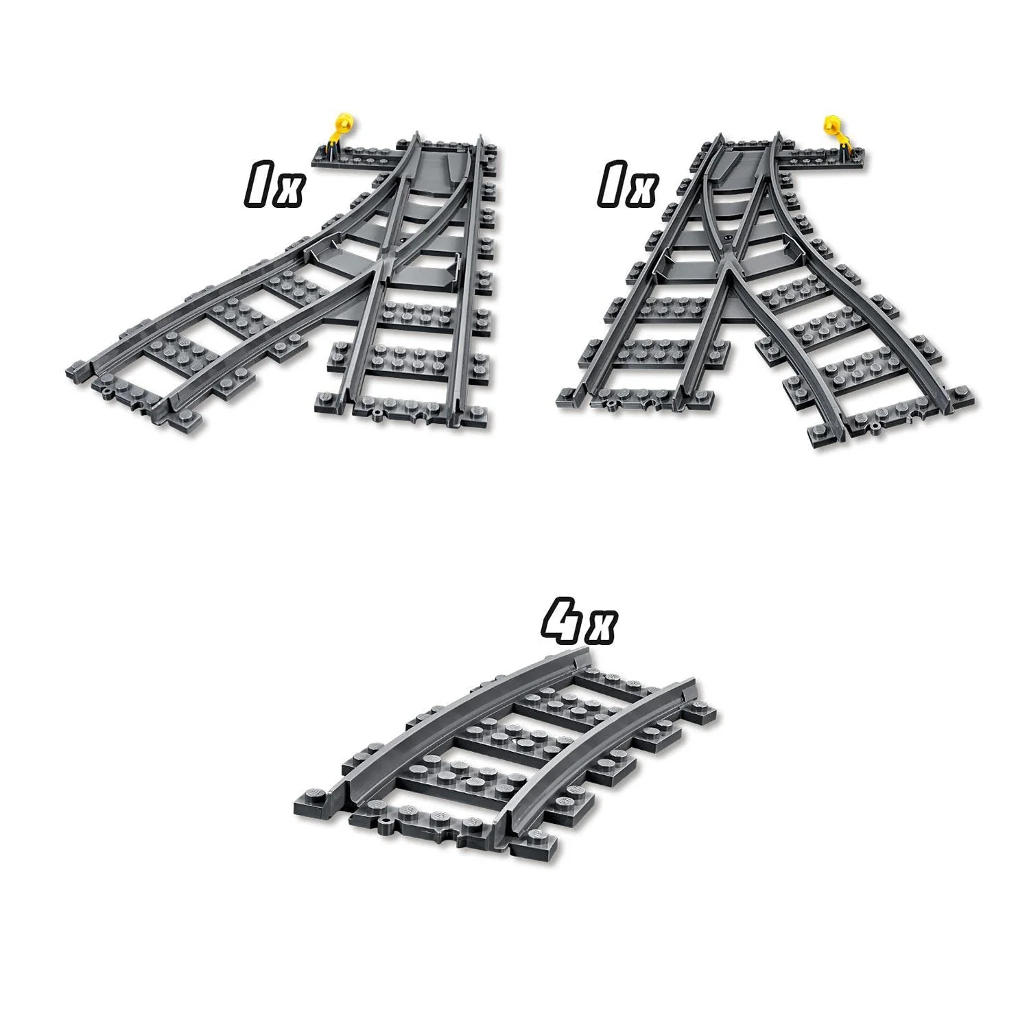 LEGO City Weichen, 6 Elemente, Erweiterungsset für Kinder, Spielzeug Set 60238 - Image 6