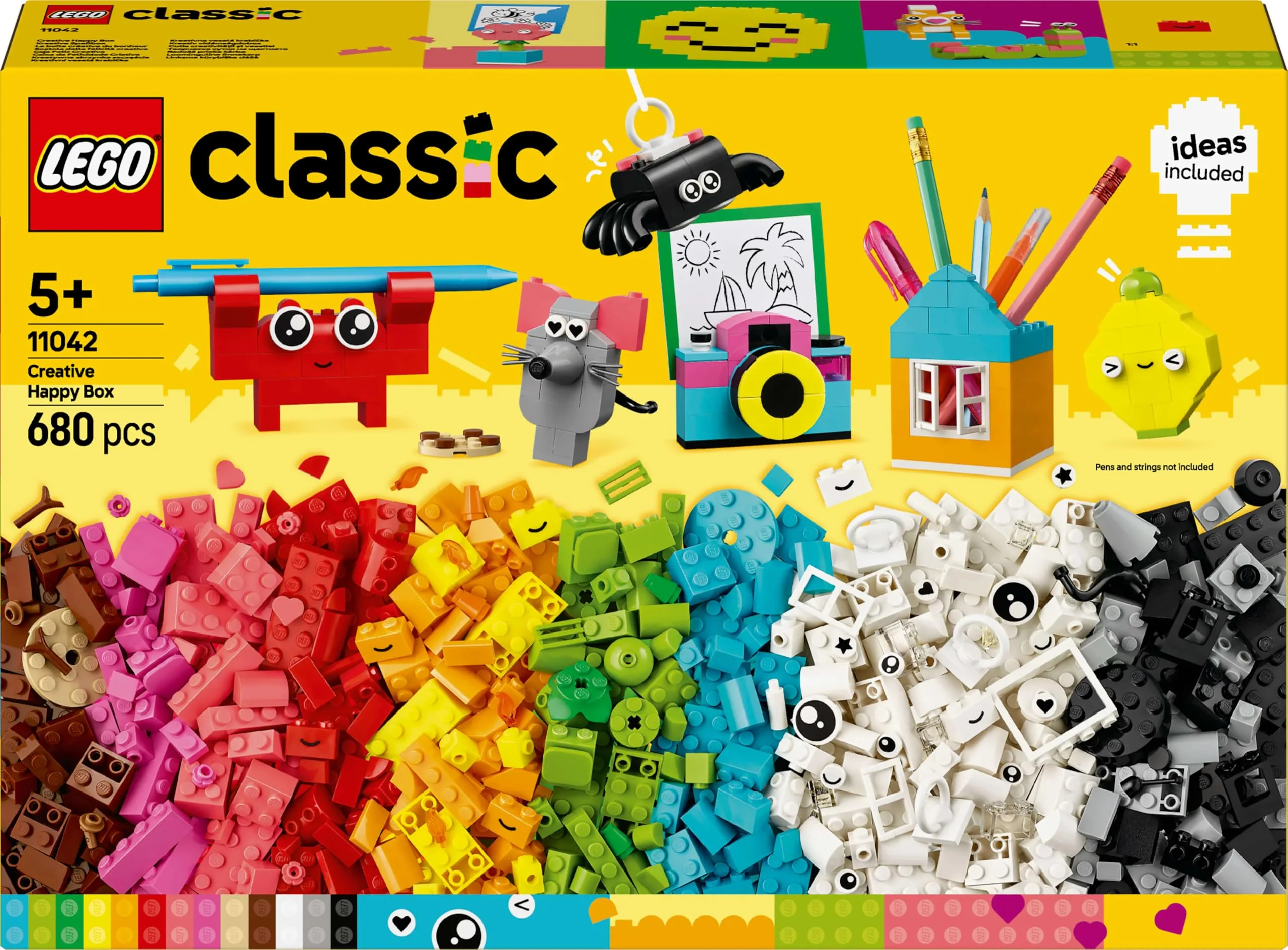 LEGO Classic Kreative Spaßbox, Bunte Bausteine für fantasievolle Rollenspiele, Bauset für Anfänger, Spielzeug für Mädchen und Jungen ab 5 Jahren, Modelle zum Umbauen 11042 - Image 2