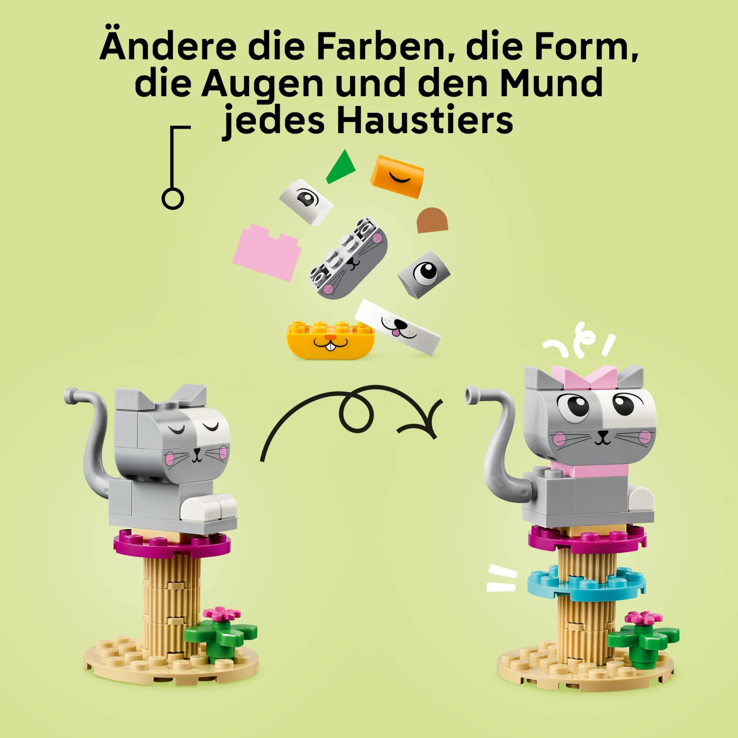 LEGO Classic Kreative Tiere - Spielzeugtiere zum Bauen und Spielen - Lernspielzeug mit Hund, Katze, Hase, Hamster & Vogel - Spielset als Kinder Geschenk für Mädchen und Jungen ab 5 Jahren - 11034 - Image 10