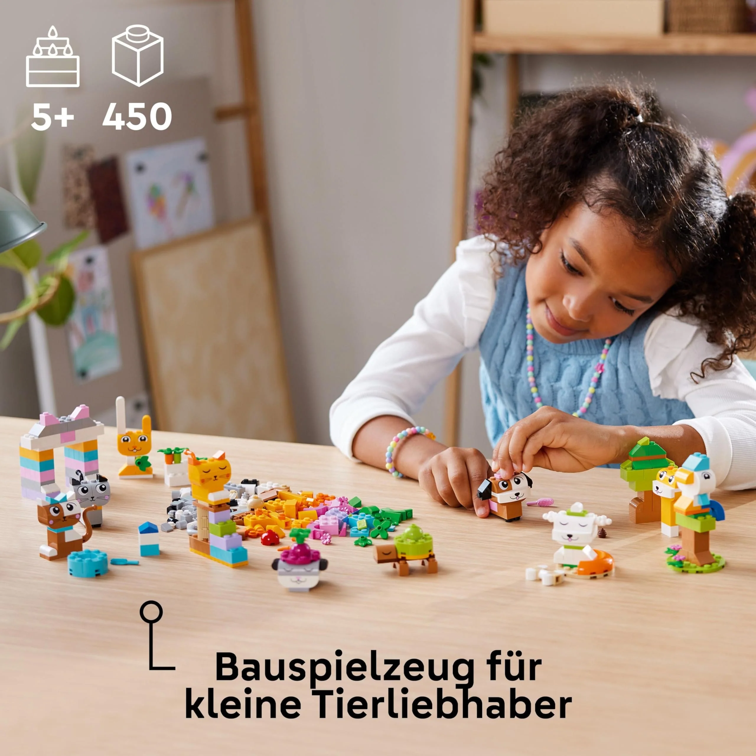 LEGO Classic Kreative Tiere - Spielzeugtiere zum Bauen und Spielen - Lernspielzeug mit Hund, Katze, Hase, Hamster & Vogel - Spielset als Kinder Geschenk für Mädchen und Jungen ab 5 Jahren - 11034 - Image 12