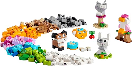 LEGO Classic Kreative Tiere - Spielzeugtiere zum Bauen und Spielen - Lernspielzeug mit Hund, Katze, Hase, Hamster & Vogel - Spielset als Kinder Geschenk für Mädchen und Jungen ab 5 Jahren - 11034 - Image 4