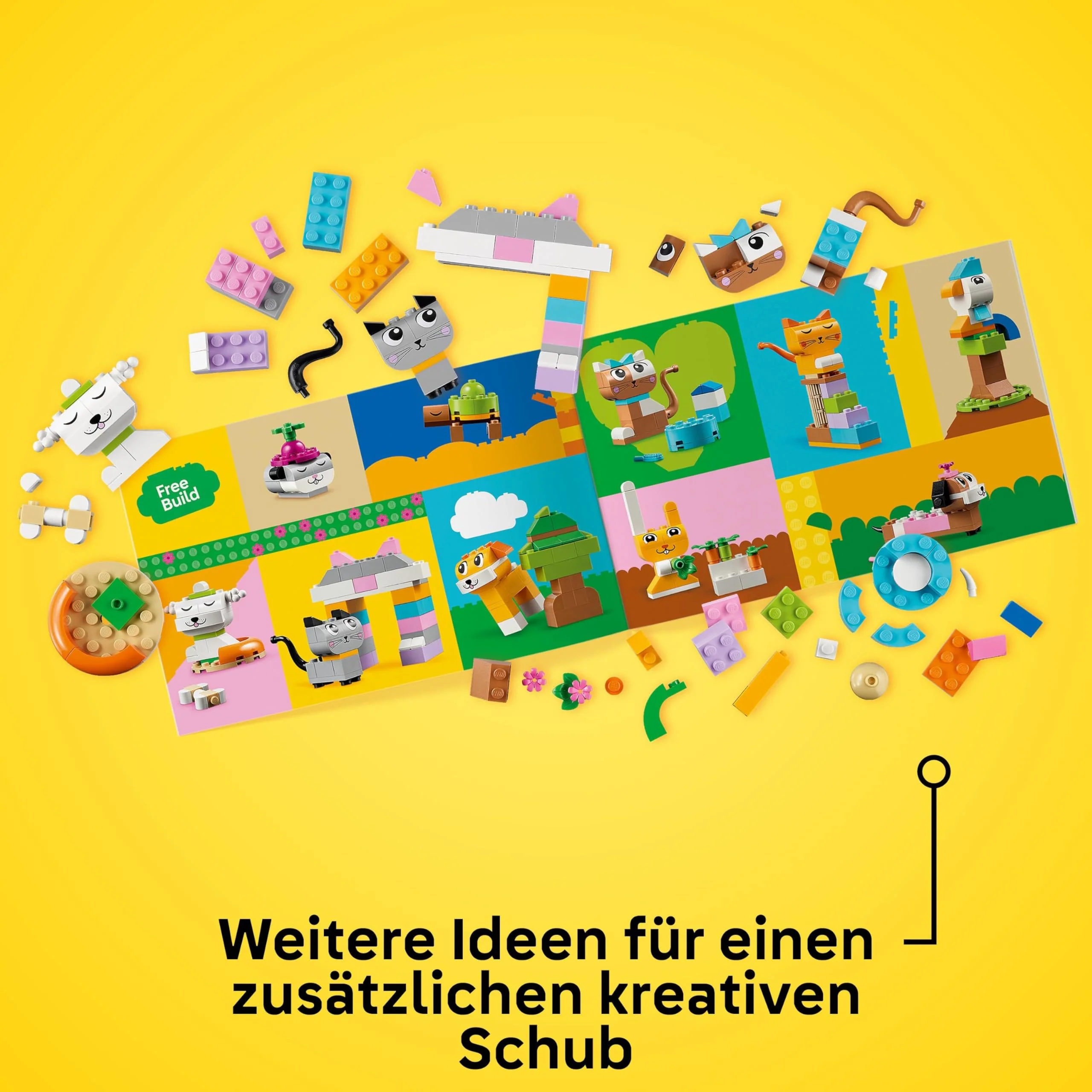 LEGO Classic Kreative Tiere - Spielzeugtiere zum Bauen und Spielen - Lernspielzeug mit Hund, Katze, Hase, Hamster & Vogel - Spielset als Kinder Geschenk für Mädchen und Jungen ab 5 Jahren - 11034 - Image 9
