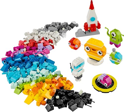 LEGO Classic Kreative Weltraumplaneten, baubares Sonnensystem-Modell für Kinder, Weltraum-Spielzeug mit Rakete, Raumschiff, Planeten und Alien, Geschenk für Kinder, Jungs und Mädchen ab 5 Jahren 11037 - Image 4