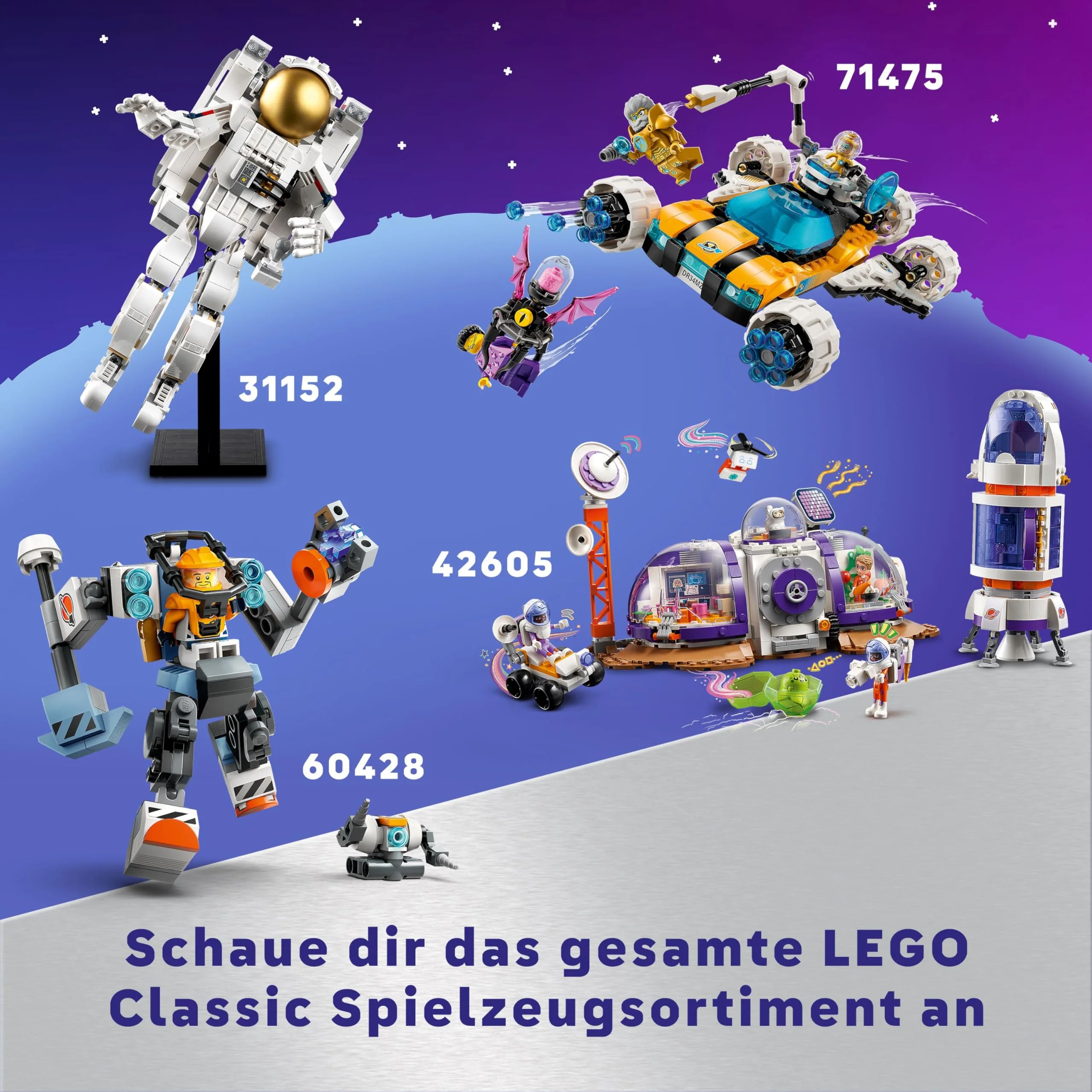 LEGO Classic Kreative Weltraumplaneten, baubares Sonnensystem-Modell für Kinder, Weltraum-Spielzeug mit Rakete, Raumschiff, Planeten und Alien, Geschenk für Kinder, Jungs und Mädchen ab 5 Jahren 11037 - Image 7