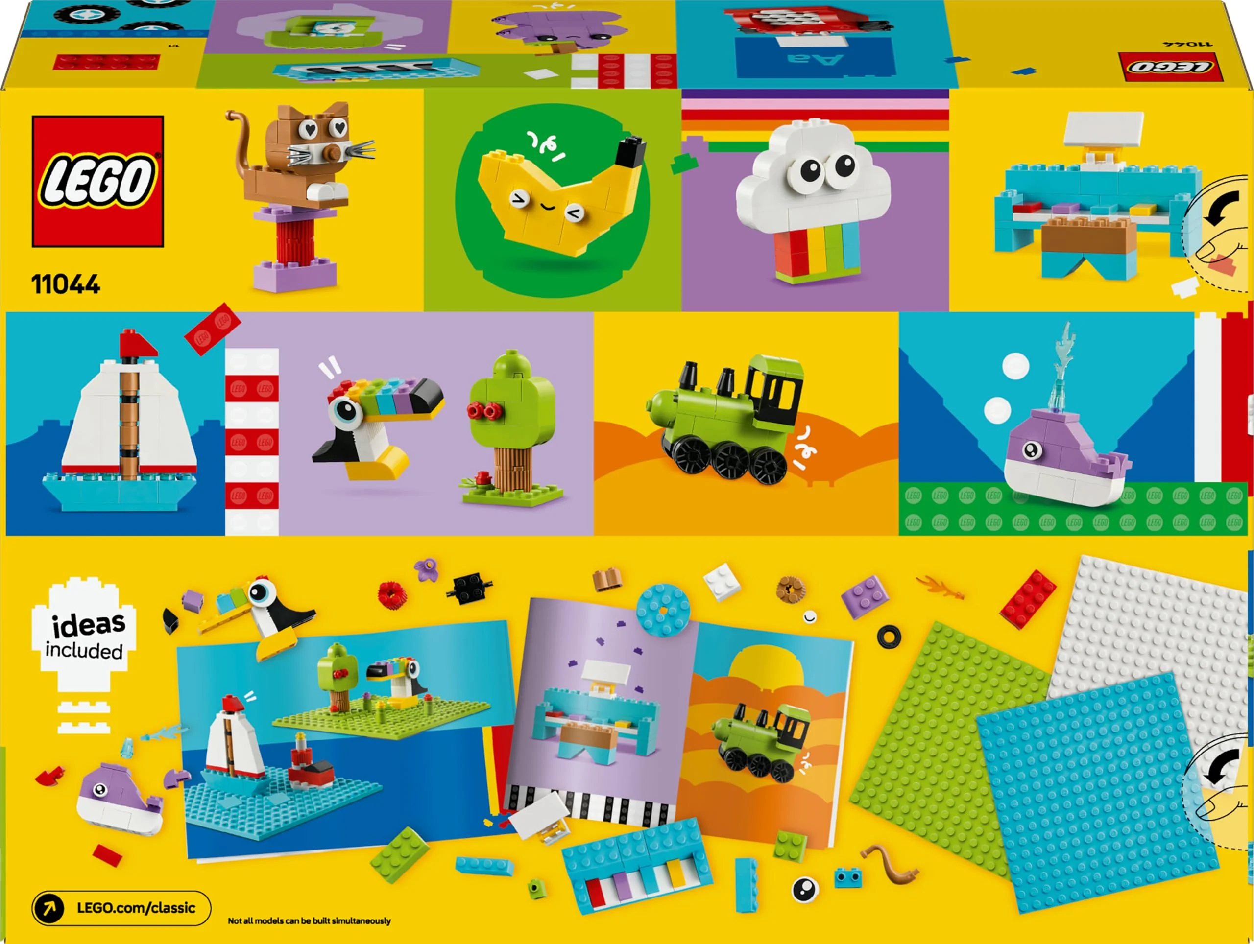 LEGO Classic Kreativset zum Bauen und Spielen - Set mit bunten Bausteinen - Baue EIN Haus, Hund, Löschauto, Klaviertastatur und Regenbogen - Bastelset für Jungen & Mädchen ab 5 Jahren 11044 - Image 2