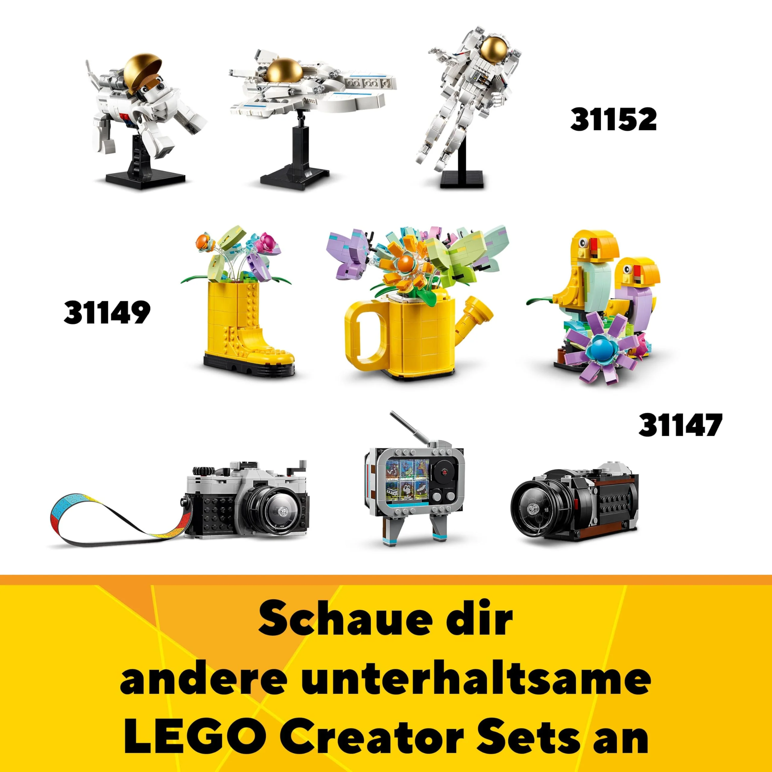 LEGO Creator 3-in-1 Retro Rollschuh – Spielzeug zum Bauen und Ausstellen - Verwandelt sich in ein Mini-Skateboard oder ein Boombox Radio – Kreatives Geschenk für Mädchen und Jungen ab 8 Jahren – 31148 - Image 7