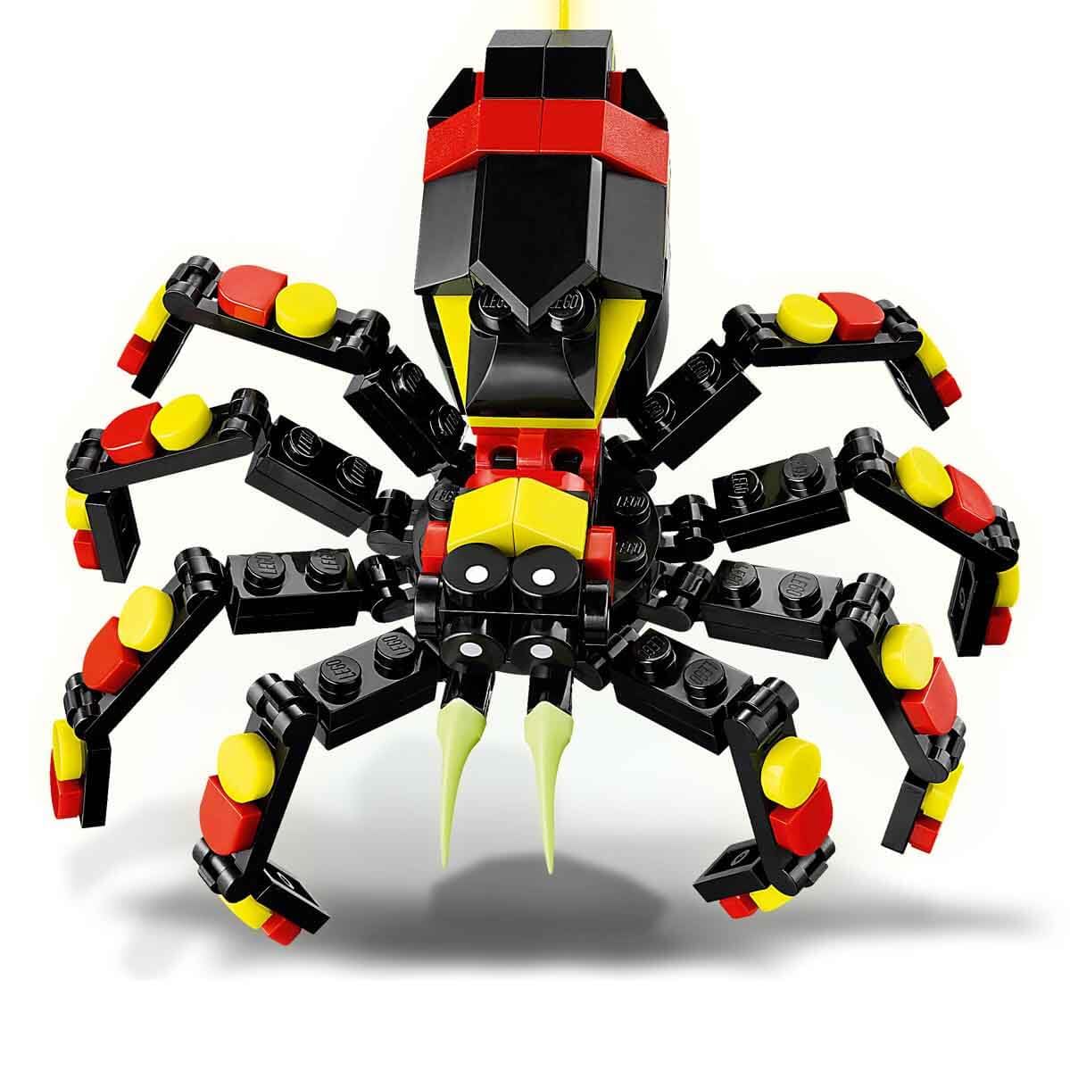 LEGO Creator 3in1 Wilde Tiere: Überraschungsspinne - Spielzeug zum Umbauen in eine Skorpion Figur oder Schlange - Bauset mit 3 Modellen - Geschenk für Jungen und Mädchen ab 7 Jahren 31159 - Image 10