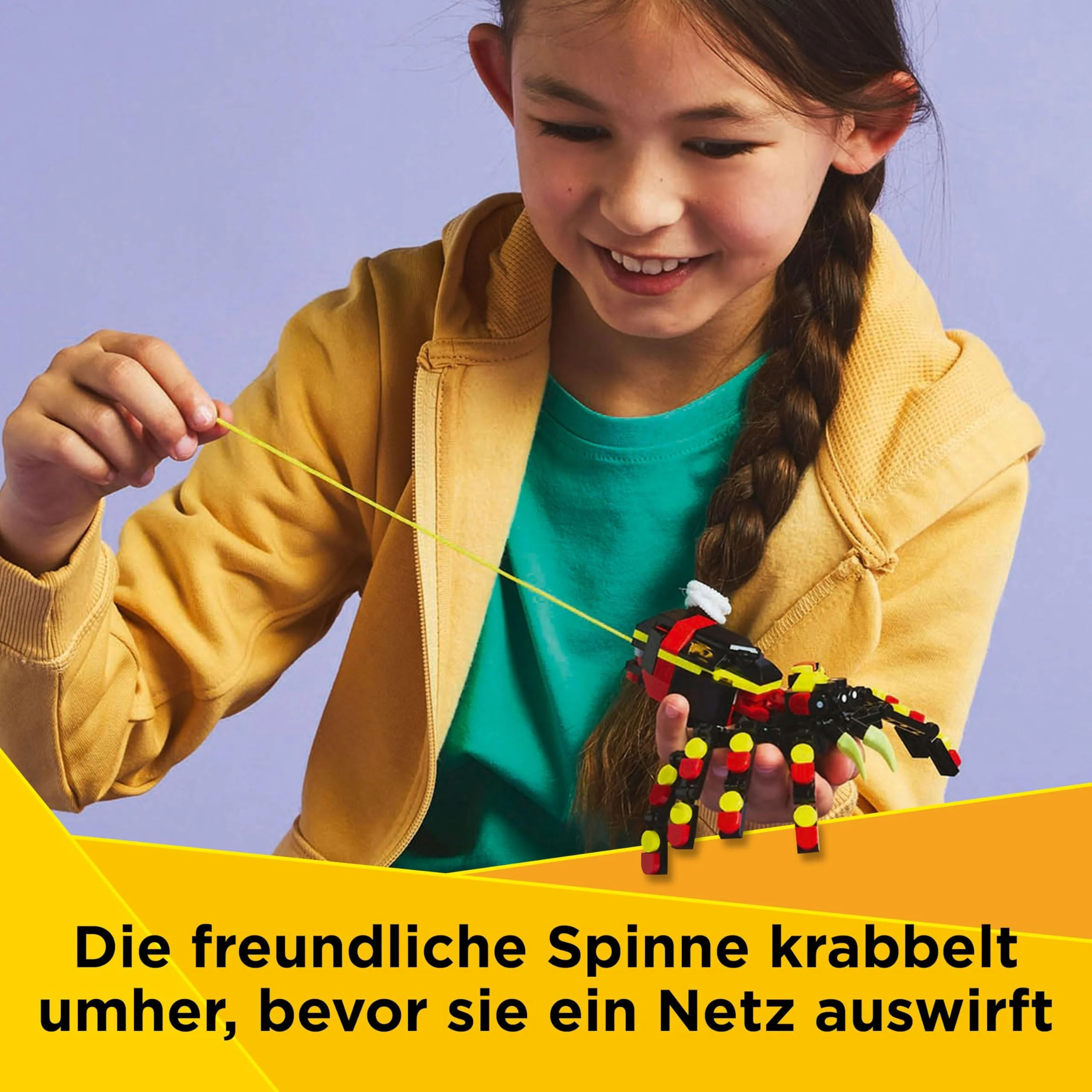 LEGO Creator 3in1 Wilde Tiere: Überraschungsspinne - Spielzeug zum Umbauen in eine Skorpion Figur oder Schlange - Bauset mit 3 Modellen - Geschenk für Jungen und Mädchen ab 7 Jahren 31159 - Image 11