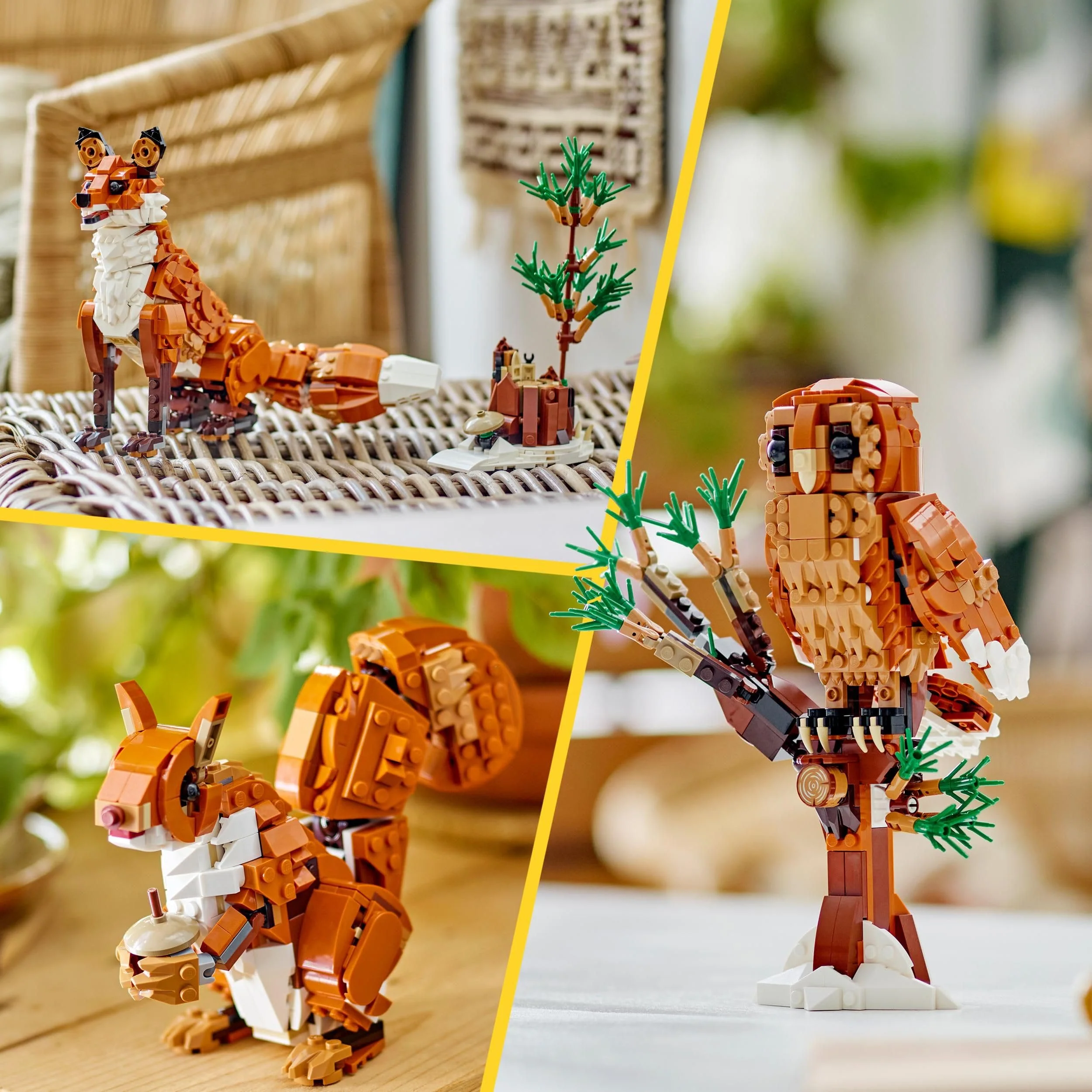 LEGO Creator Waldtiere: Rotfuchs, Tiere-Set mit Fuchs, Eule und Eichhörnchen Spielzeug, Tierfiguren des Waldes zum Spielen und Ausstellen, kreatives Geschenk für Jungs und Mädchen ab 9 Jahren 31154 - Image 5