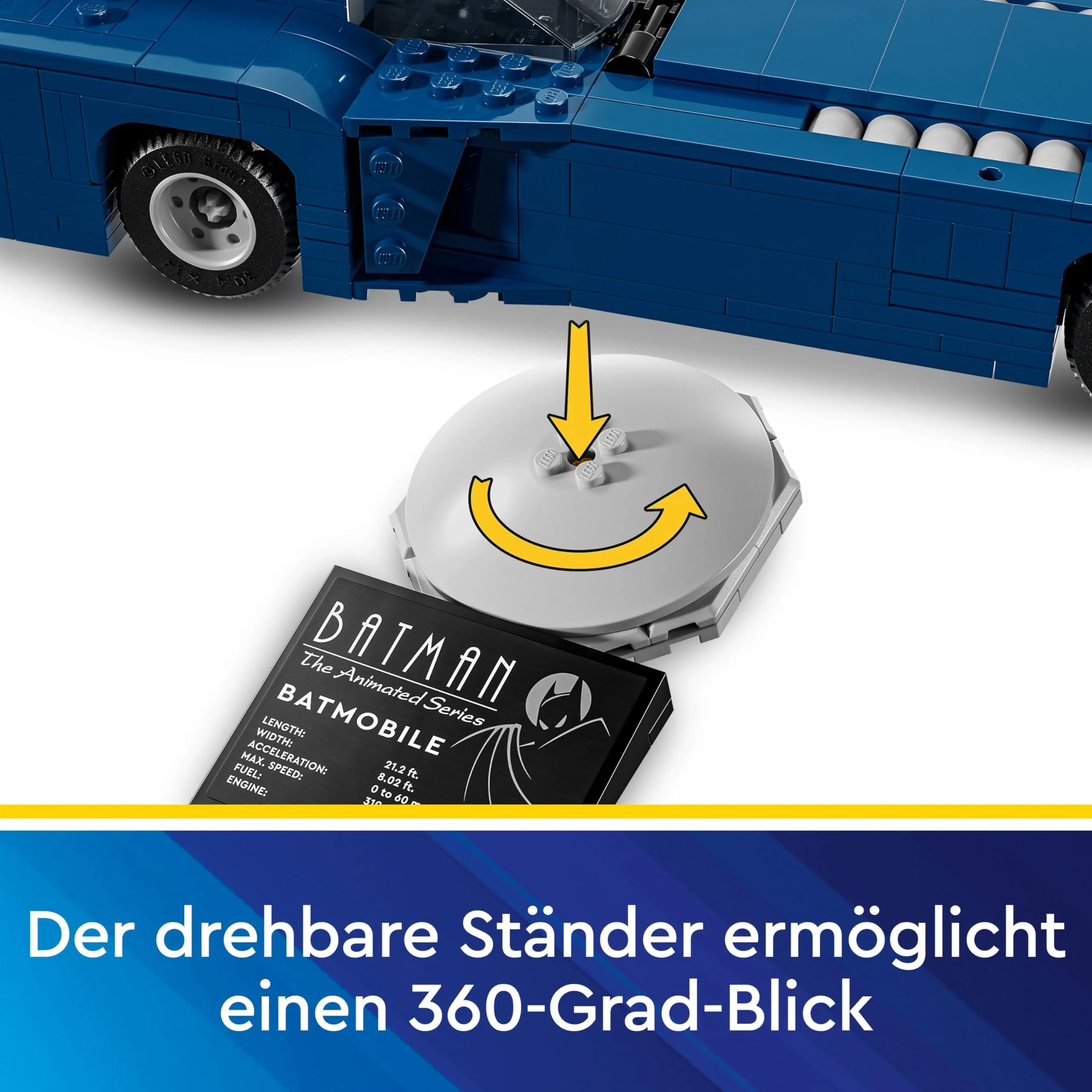 LEGO DC Batman: Batman im Batmobil vs. Harley Quinn und Mr. Freeze, Spielzeug-Auto aus der Zeichentrickserie für Kinder, Geschenk für Jungen und Mädchen ab 8 Jahren 76274 - Image 6