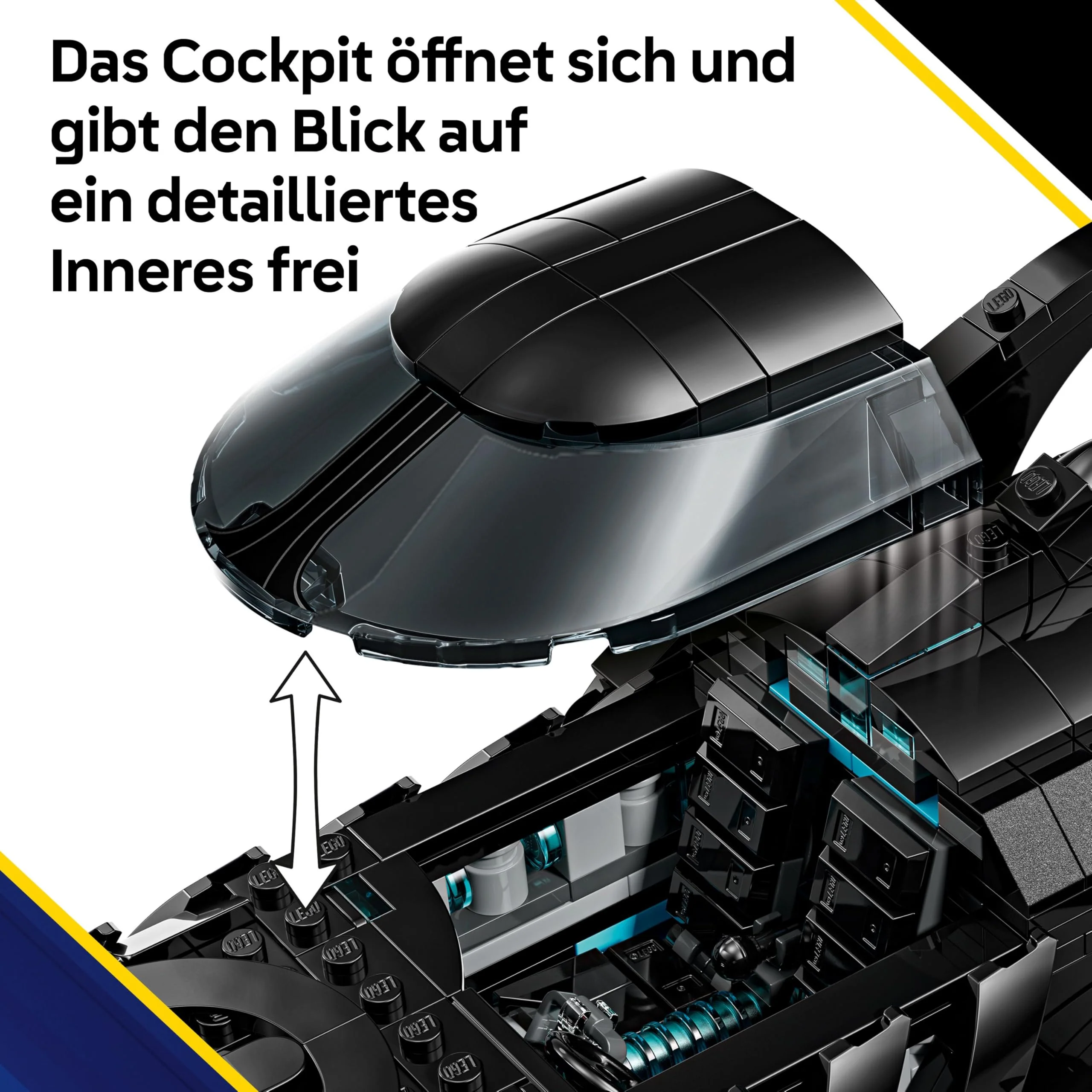 LEGO DC Batman Forever Batmobil – Superhelden Fahrzeug mit Minifigur – mit aufklappbarem Cockpit und detailgetreuem Innenraum – Geschenk für Jungen ab 12 Jahren, Teenager und Erwachsene Fans – 76304 - Image 9