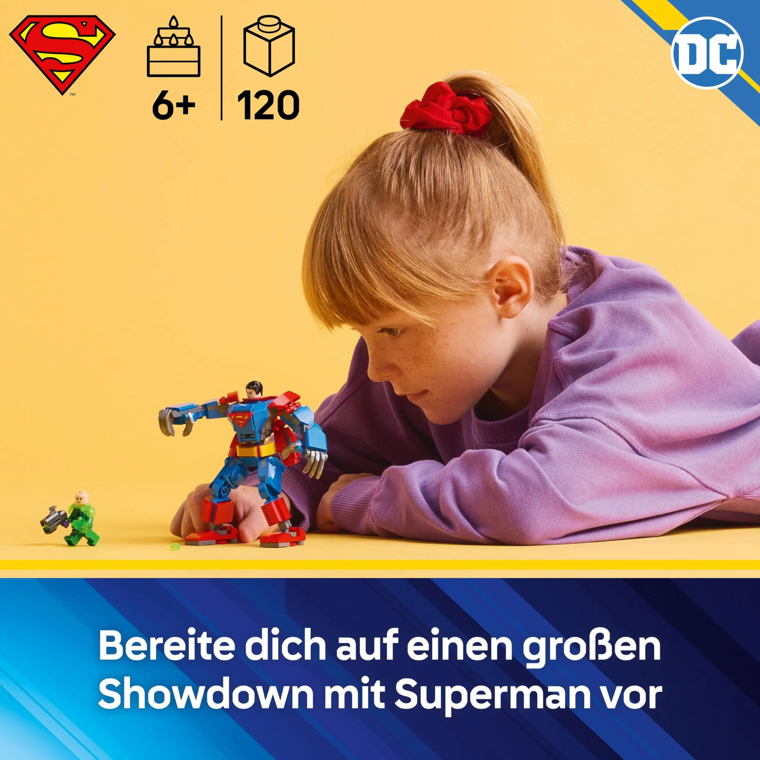 LEGO DC Superman Mech vs. Lex Luthor - Superhelden Spielzeug mit 2 Minifiguren - baubare Actionfigur mit beweglichen Armen, Beinen und Fingern - Geschenk für Jungen und Mädchen ab 6 Jahren 76302 - Image 13