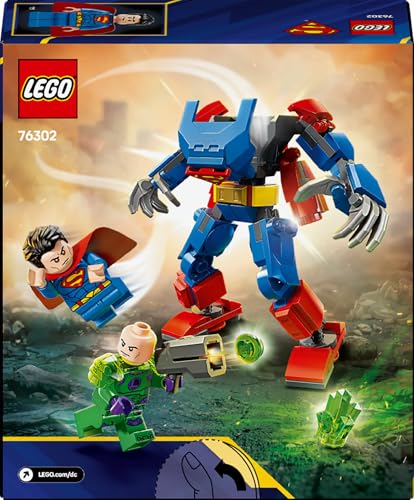LEGO DC Superman Mech vs. Lex Luthor - Superhelden Spielzeug mit 2 Minifiguren - baubare Actionfigur mit beweglichen Armen, Beinen und Fingern - Geschenk für Jungen und Mädchen ab 6 Jahren 76302 - Image 2
