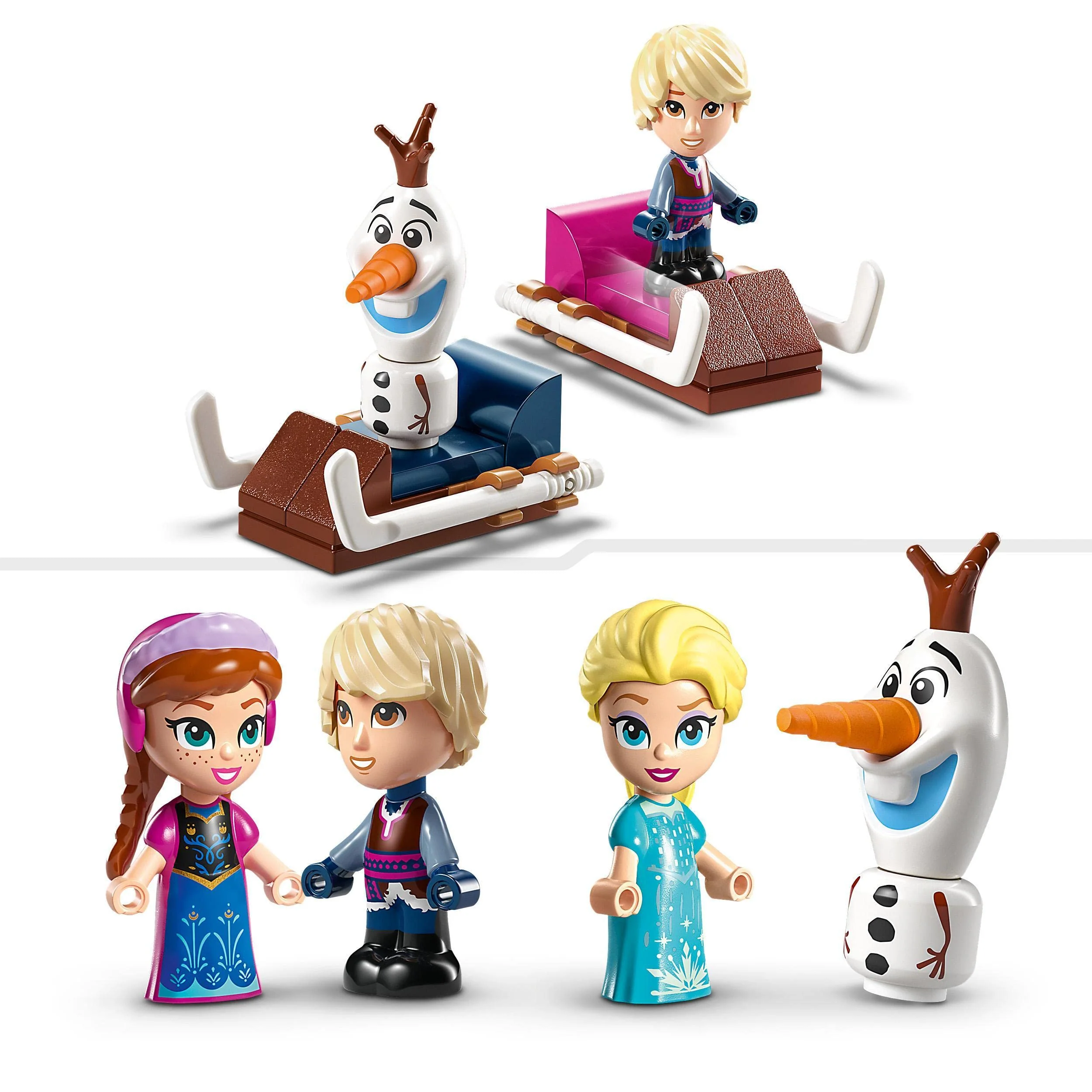 LEGO Disney Princess Annas und Elsas magisches Karussell, Die Eiskönigin Spielzeug, Inspiriert vom Frozen Eispalast mit 3 ikonischen Mikro-Puppen-Figuren und Olaf-Figur 43218 - Image 6