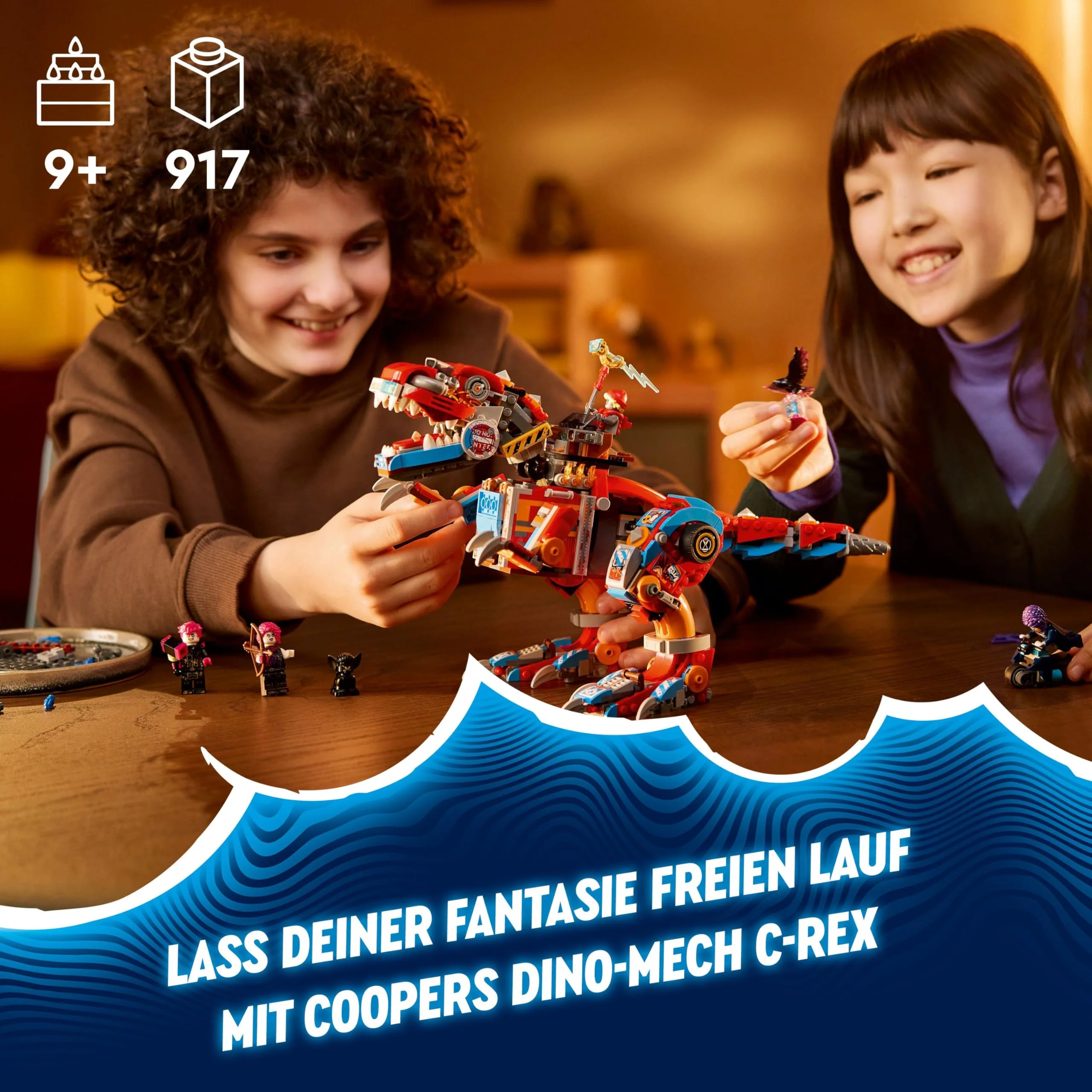 LEGO DREAMZzz 2-in-1 Coopers Dino-Mech C-Rex, Spielzeug-Pterodaktylus, T.Rex-Actionfigur für Jungen und Mädchen, kreatives Spielzeug, Abenteuer-Set, Geschenk für Kinder ab 9 Jahren 71484 - Image 12