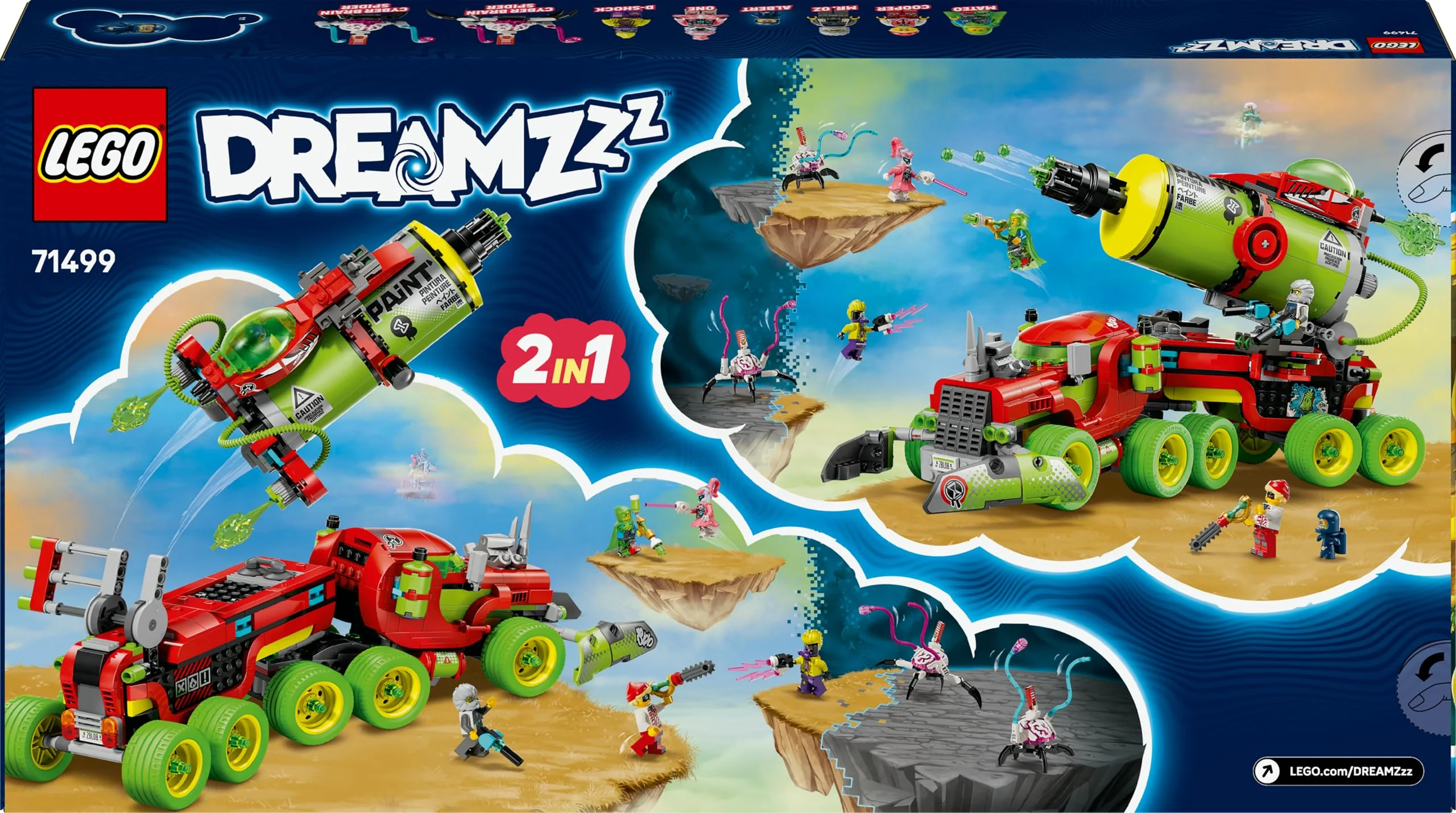 LEGO DREAMZzz 2-in-1 Mateos Sprühdosen-Truck - Spielzeug mit 2 Bauvarianten, mit 5 Minifiguren inkl. Copper und Mr. Oz - Kreatives Geschenk zum Geburtstag für Jungen & Mädchen ab 9 Jahren - 71499 - Image 2