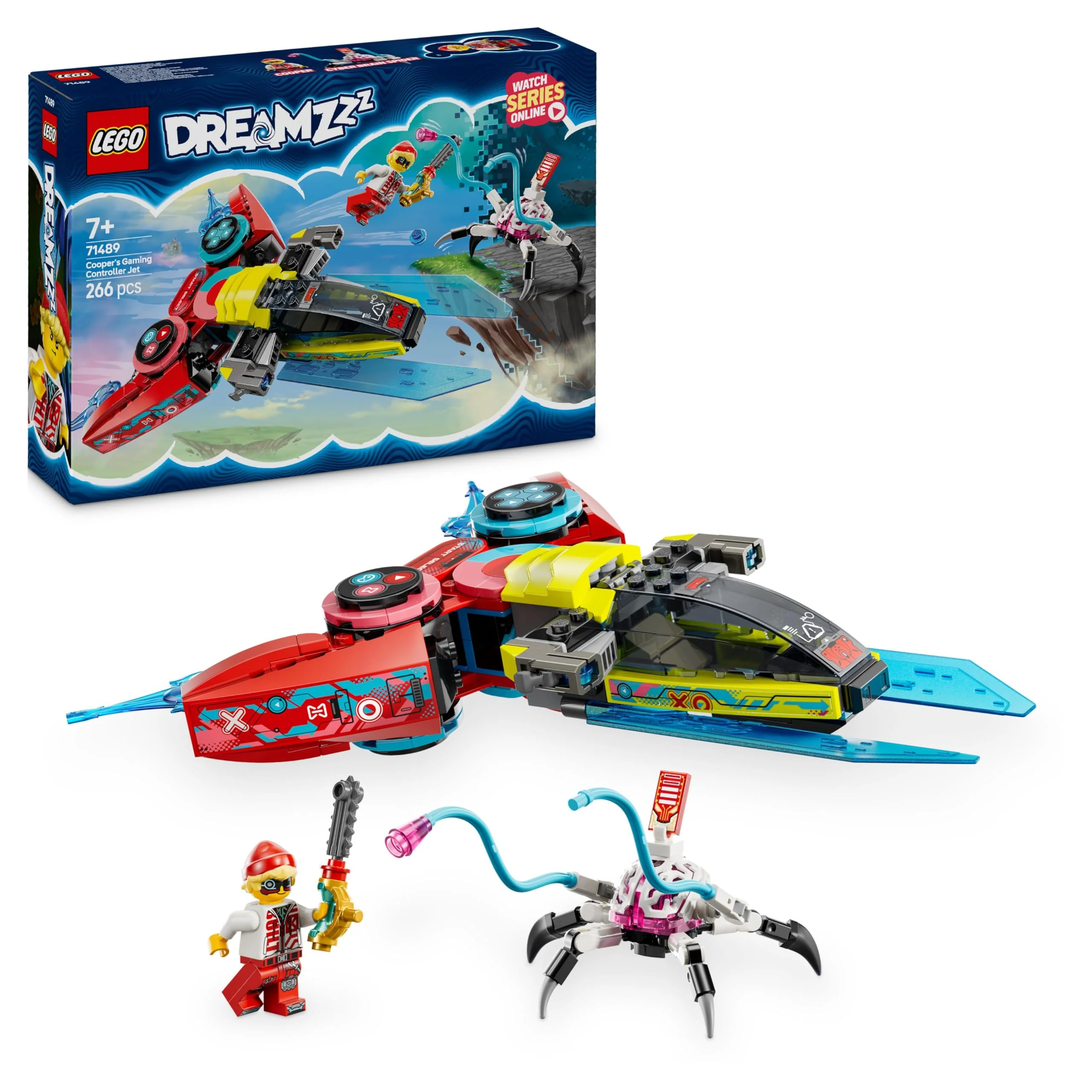 LEGO DREAMZzz Coopers Fliegender Videospiel-Controller, Fantasy-Spielzeug, 2-in-1 Set zum Videospiel mit Minifigur und Spinne, Geschenk für Mädchen und Jungen ab 7 Jahren 71489