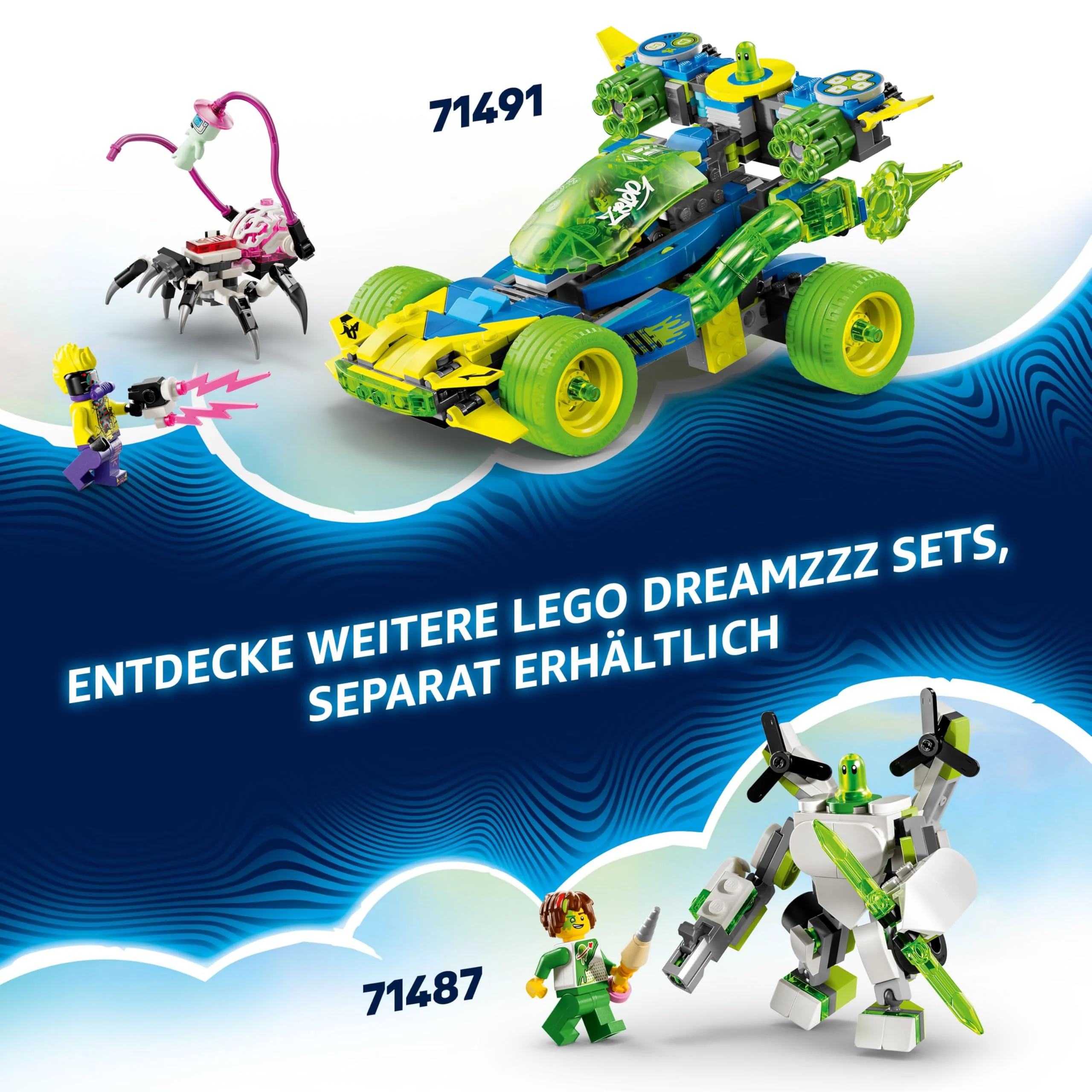LEGO DREAMZzz Mateo mit dem Z-Blob Action-Rennwagen, 2-in-1 Fantasy-Spielset mit Fahrzeugen, Minifiguren und Traumwesen für Kinder ab 8 Jahren, Geschenk für Jungen und Mädchen 71491 - Image 8