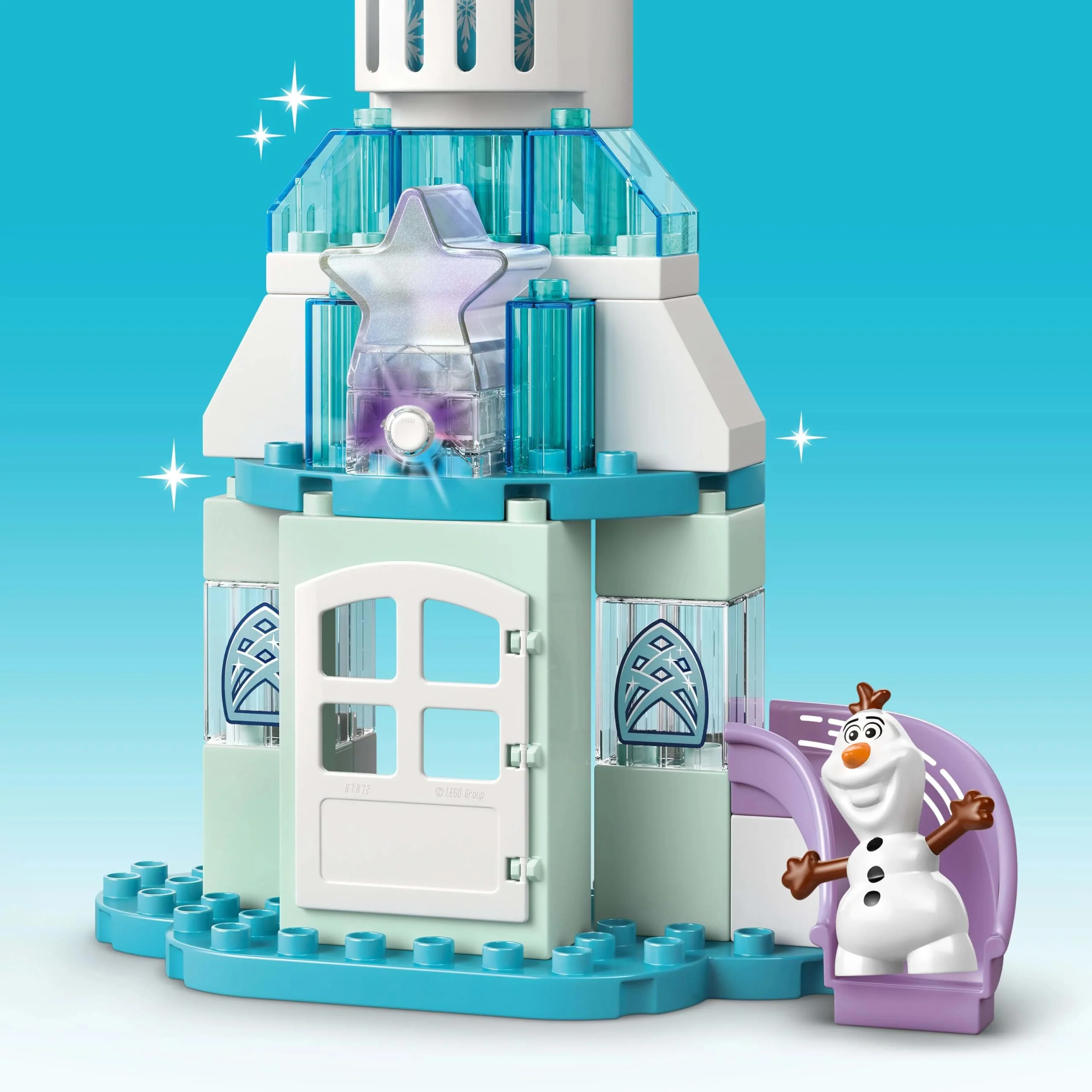 LEGO DUPLO │ Disney Annas und Elsas Party im Eispalast - Frozen Spielzeug mit ELSA Figur, Lichtstein & Zubehör - Kleinkinder Motorikspielzeug ab 2 Jahren - Minifiguren für Mädchen und Jungen - 10455 - Image 7