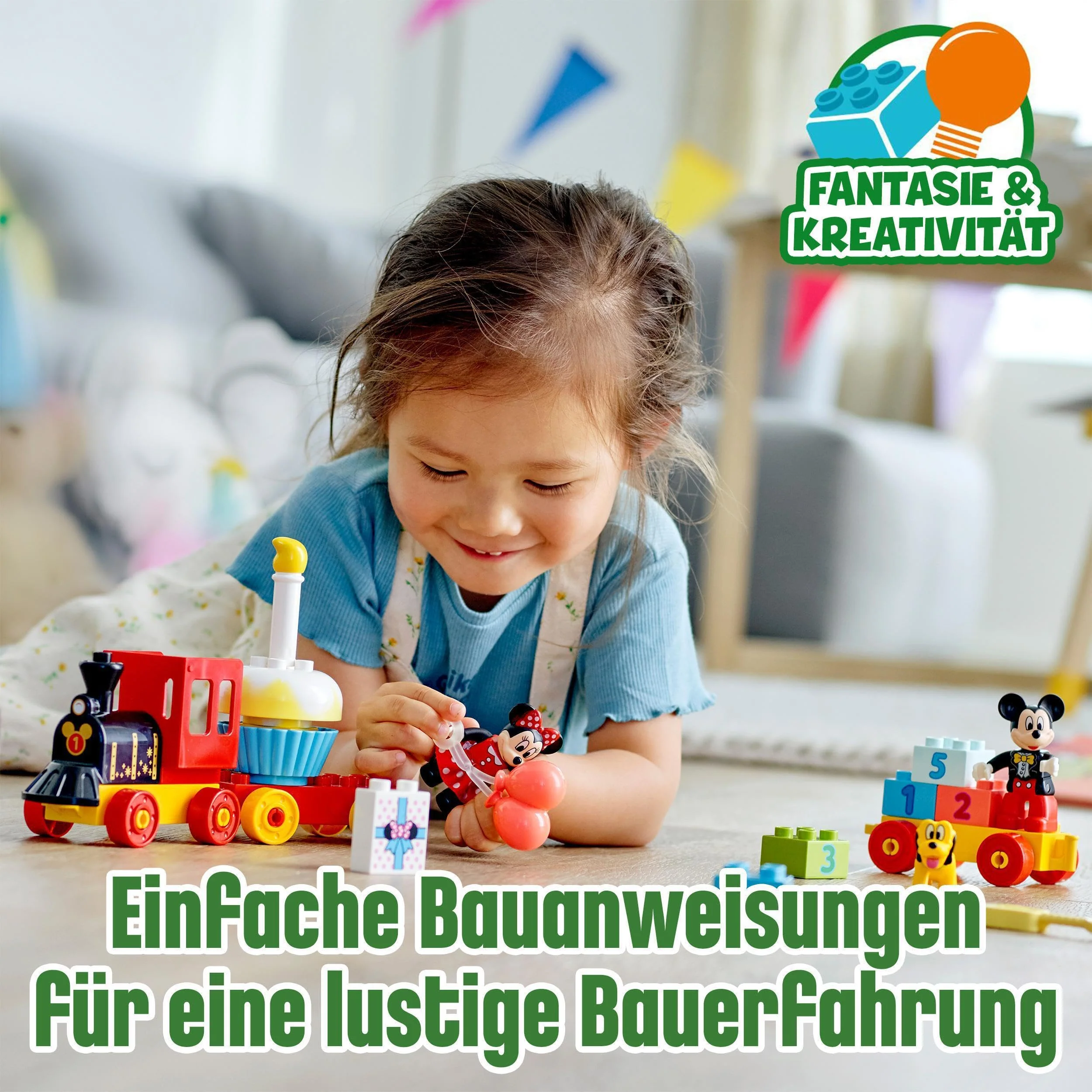 LEGO DUPLO | DisneyMickys und Minnies Geburtstagszug - Spielzeug für Kinder ab 2 Jahren – Lernspielzeug für Kleinkinder mit Zahlenbausteinen & 3 Figuren – Geschenkidee für Jungen & Mädchen - 10941 - Image 3