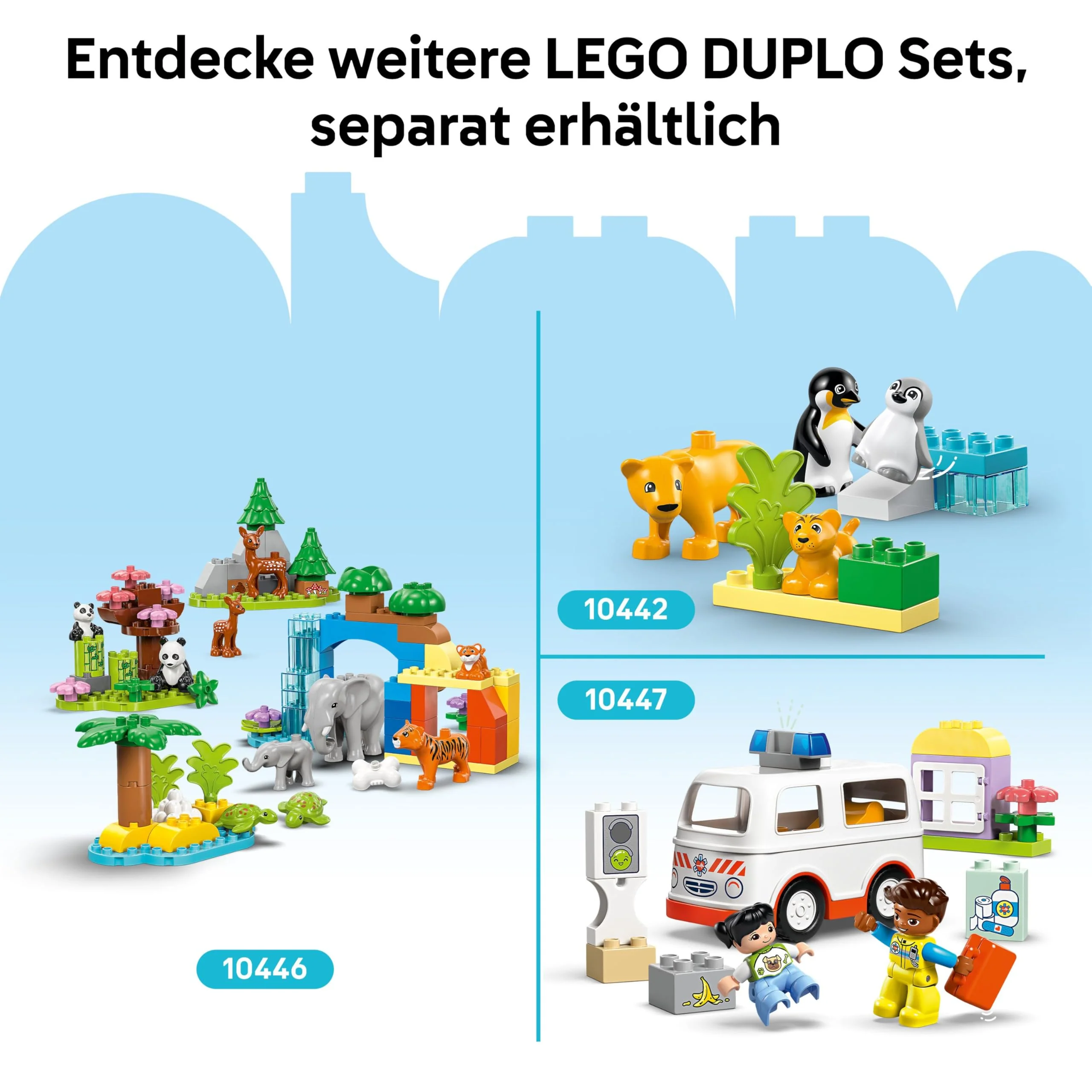 LEGO Duplo Erster Arztbesuch – Lernspielzeug für Mädchen und Jungen ab 2 Jahren – Montessori Spielzeug mit 4 Figuren, Arzt, Teddy, Erwachsener, Kinder und Gefühlskarten – Kinder Geschenk – 10449 - Image 6