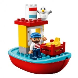 LEGO DUPLO Güterzug, „Push & Go“-Lok mit Lichtern und Geräuschen, Funktionssteinen und 2 Kranen, Spielzeug für Mädchen und Jungen ab 2 Jahren 10875 - Image 6