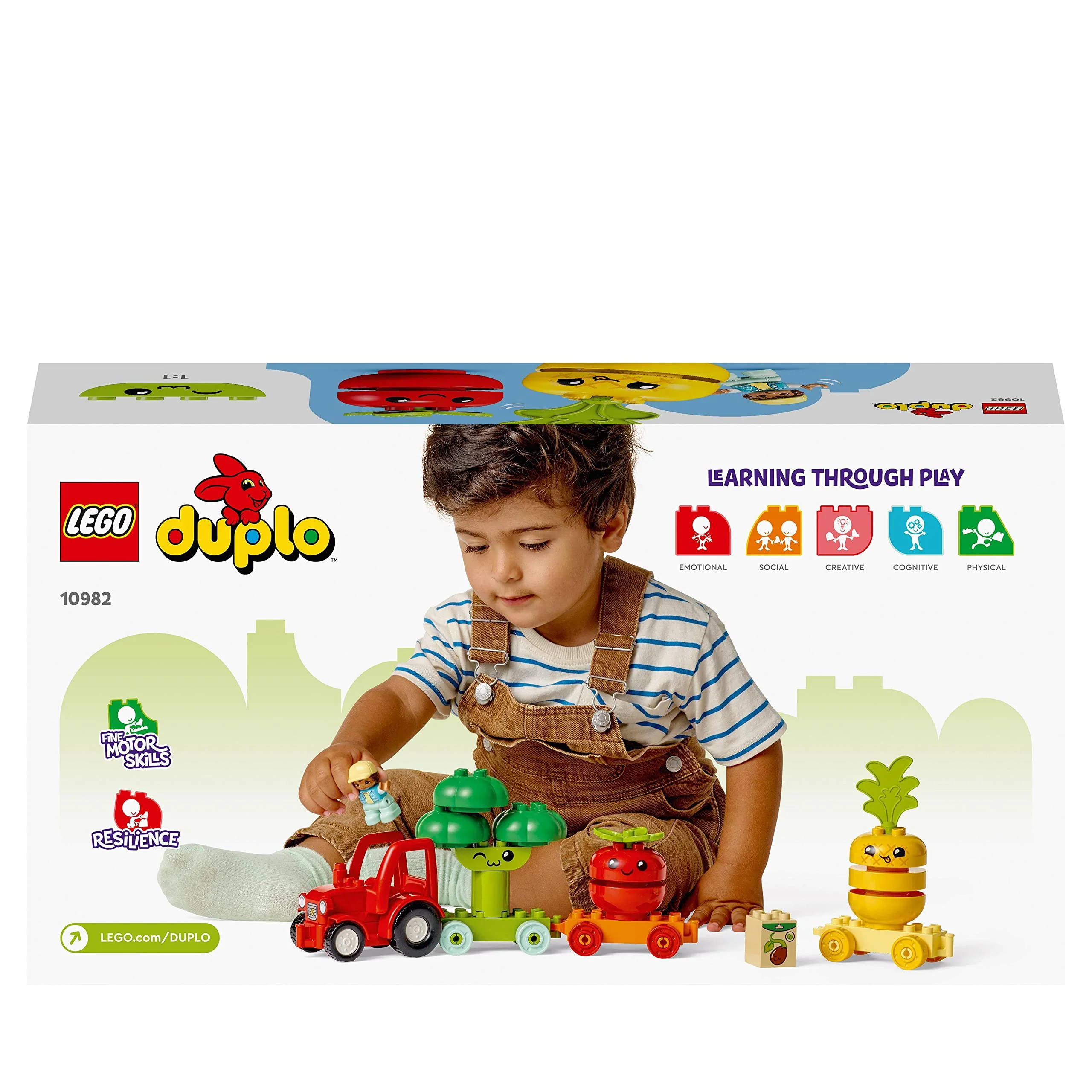 LEGO DUPLO My First Obst- und Gemüse-Traktor, Geschenk Spielzeug zum Basteln, Sortieren und Stapeln für Babys und Kleinkinder im Alter ab 1,5 Jahren, Lernspielzeug 10982 - Image 2