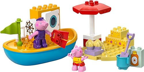 LEGO DUPLO Peppas Bootsausflug: Spielset mit Spielzeugboot zum Bauen und Umbauen mit 2 Figuren, kreatives Spielzeug, Geschenk-Idee für Kinder ab 2 Jahren, Jungen und Mädchen 10432 - Image 3