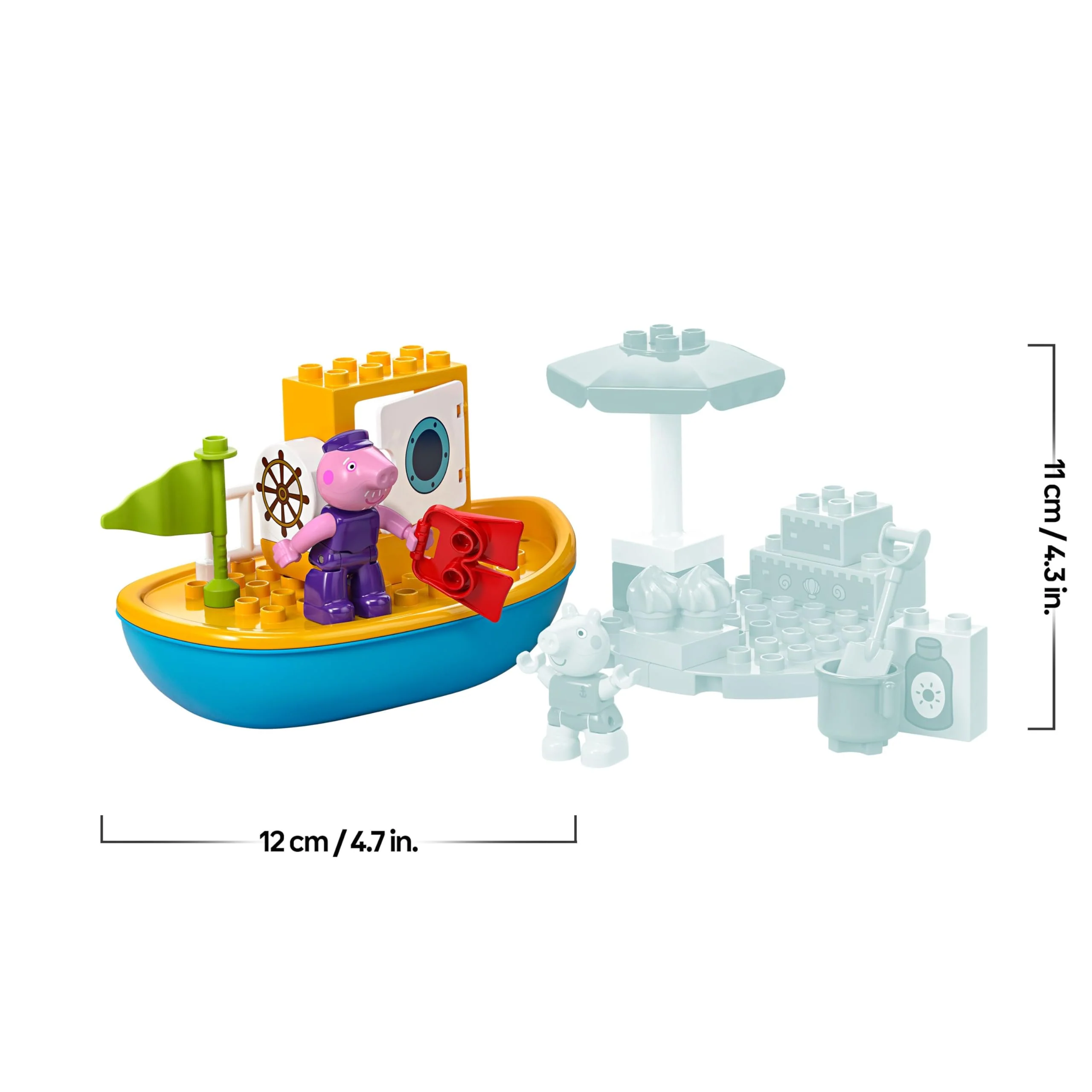 LEGO DUPLO Peppas Bootsausflug: Spielset mit Spielzeugboot zum Bauen und Umbauen mit 2 Figuren, kreatives Spielzeug, Geschenk-Idee für Kinder ab 2 Jahren, Jungen und Mädchen 10432 - Image 5