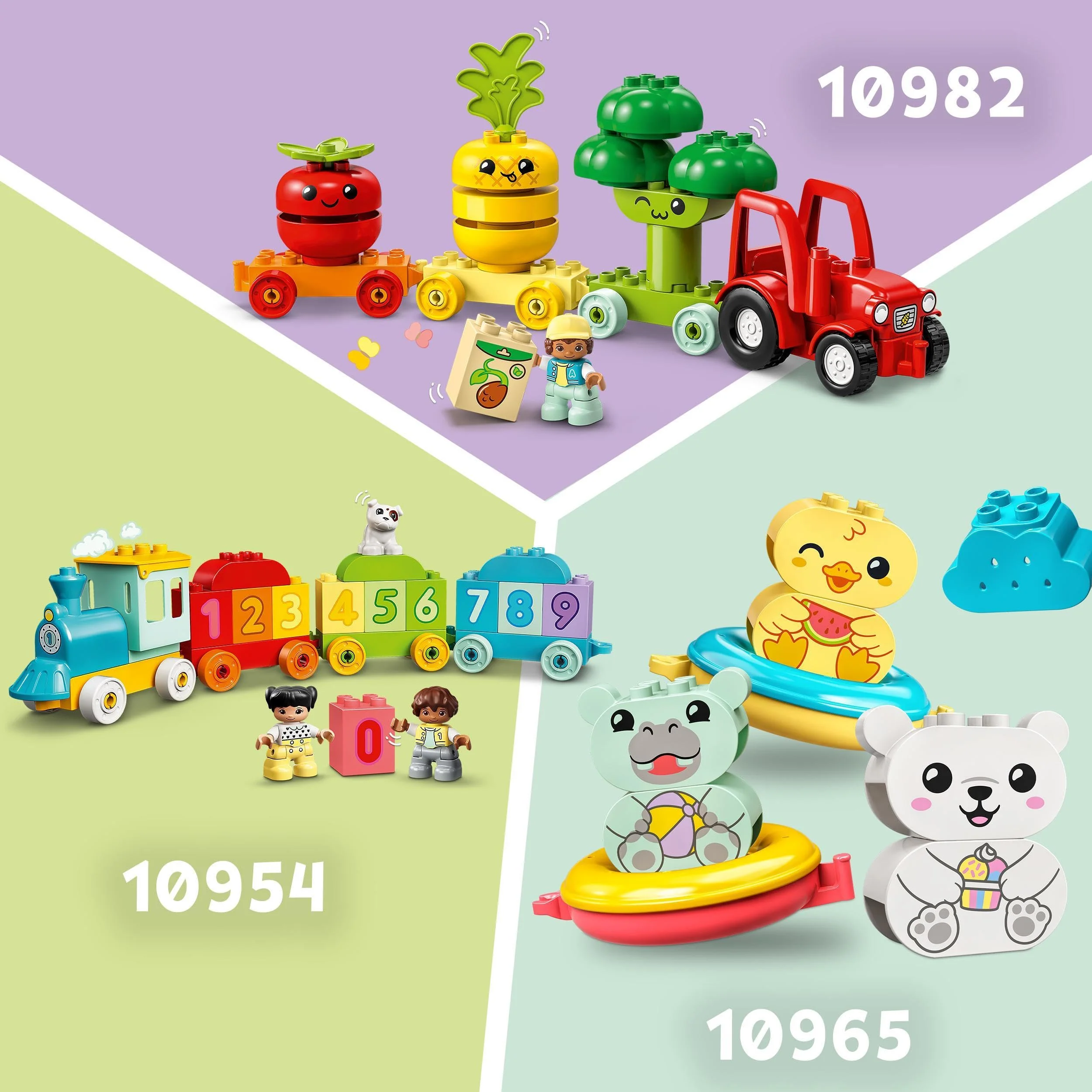 LEGO DUPLO Tierzug - Lernspielzeug für Kleinkinder – inkl. Hahn, Pferd, Lamm & Kuh Bauernhoftiere - Kreatives Spielzeug mit Tierfiguren - Geburtstagsgeschenk für Jungen & Mädchen ab 1 Jahr - 10412 - Image 7