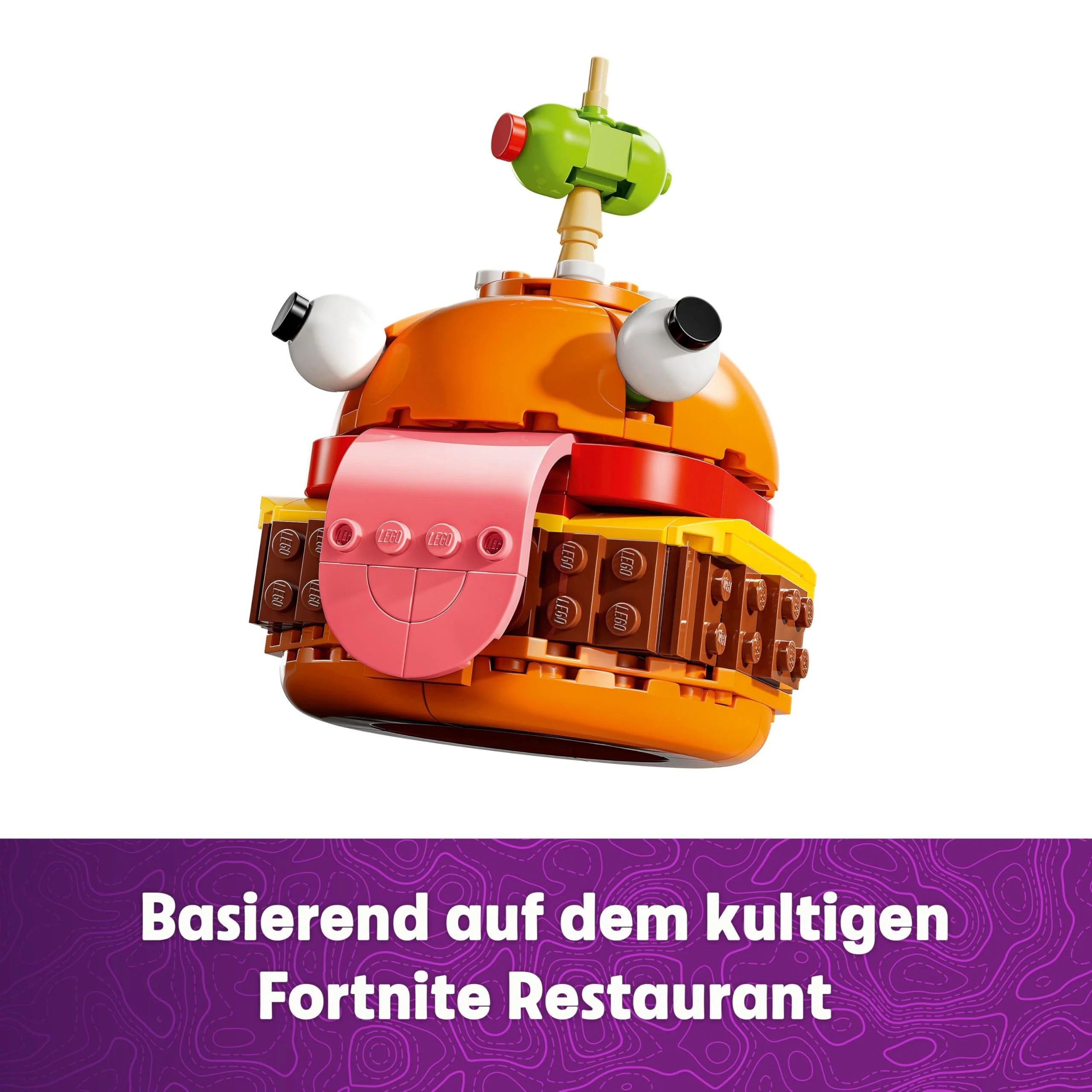 LEGO Fortnite Durrr Burger Spielzeug - Spielfigur eines Videospiel Charakters mit authentischen Details mit Zahnstocher - Sammelbares Gaming Geschenk für Jungen, Mädchen und Fans ab 9 Jahren - 77070 - Image 10