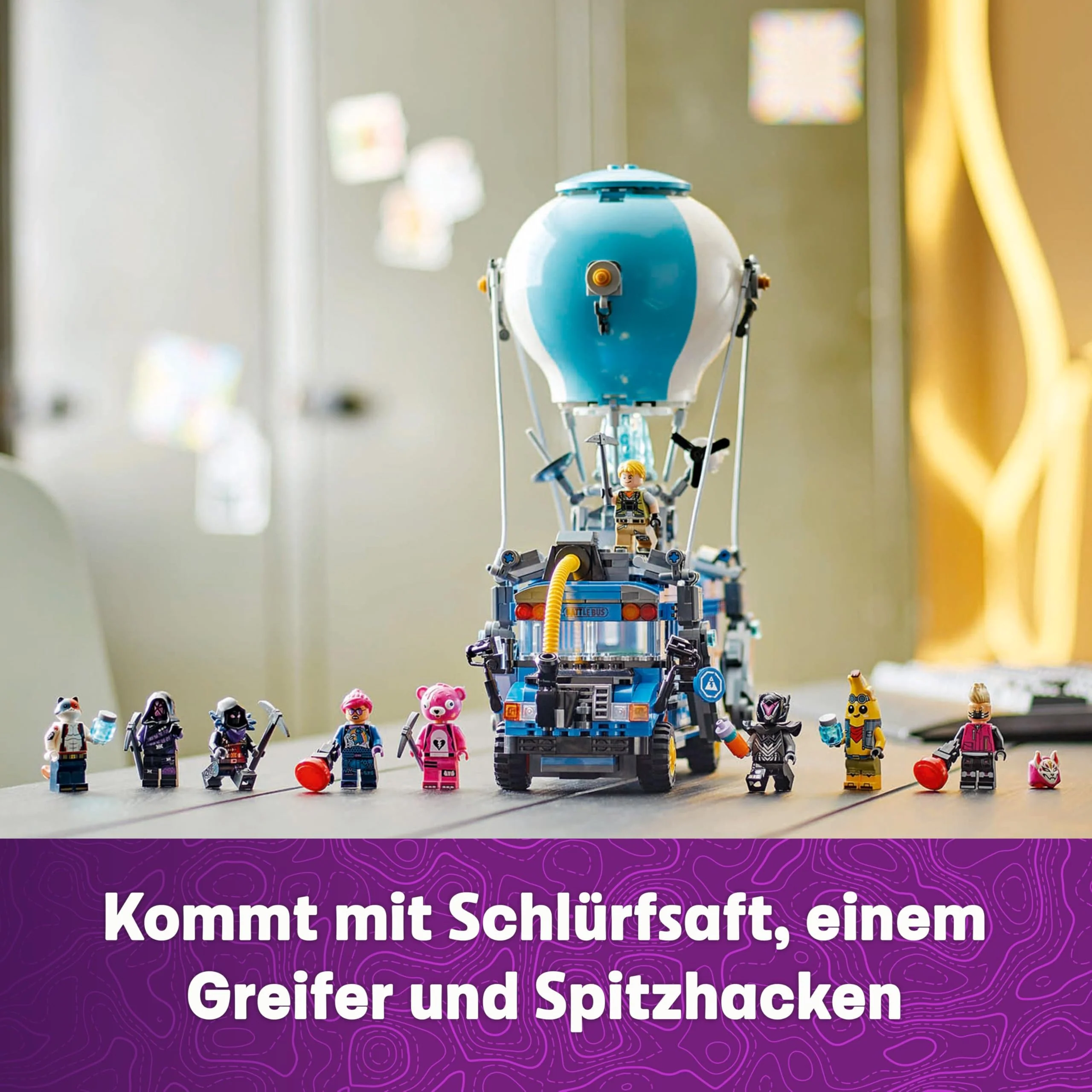LEGO Fortnite Schlachtenbus – Spielzeug Fahrzeug aus dem Videospiel mit 9 Minifiguren und Zubehör – Geschenk für Gamer, Jungen und Mädchen und Fans ab 10 Jahren – Weihnachtsüberraschung - 77073 - Image 10
