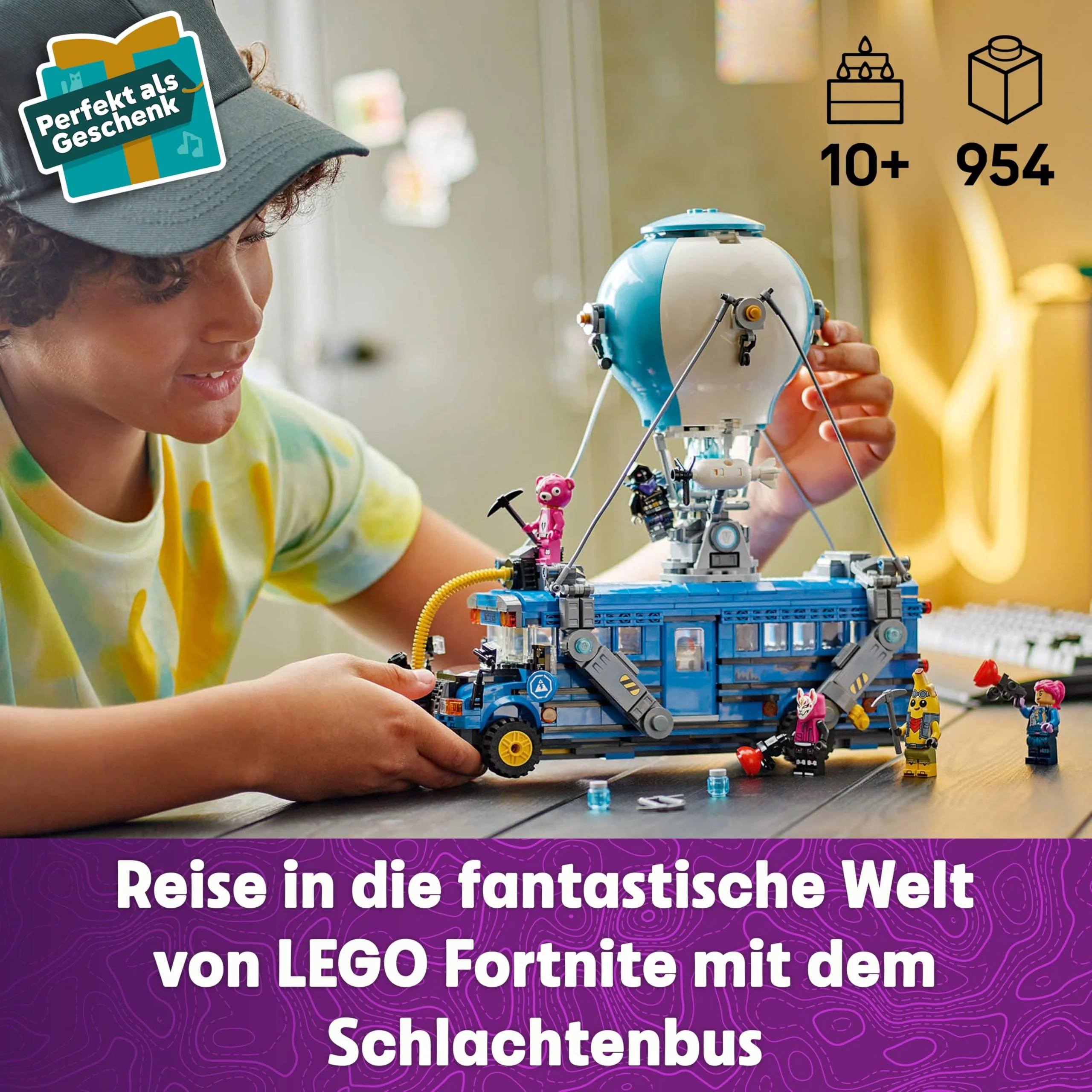 LEGO Fortnite Schlachtenbus – Spielzeug Fahrzeug aus dem Videospiel mit 9 Minifiguren und Zubehör – Geschenk für Gamer, Jungen und Mädchen und Fans ab 10 Jahren – Weihnachtsüberraschung - 77073 - Image 13
