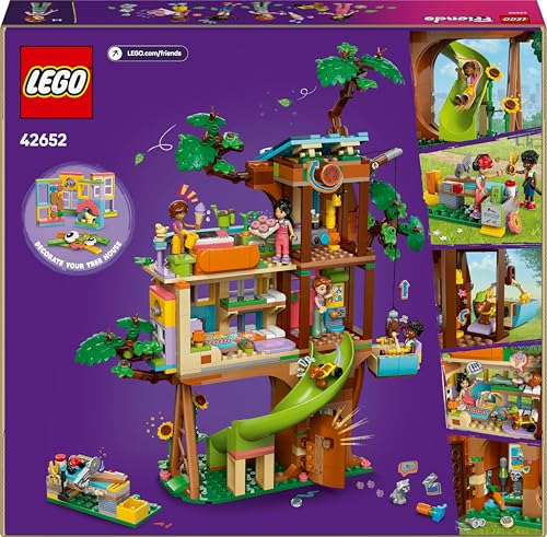 LEGO Friends Baumhaus - Spielset zum Bauen mit 2 Tierfiguren, 4 Minifiguren, einem Garten und Spielzeug Lebensmittel Zubehör - Beliebtes Geschenk für Mädchen und Jungen ab 8 Jahren - 42652 - Image 2