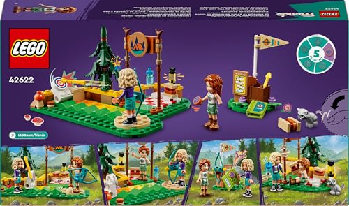 LEGO Friends Bogenschießen im Abenteuercamp, Bauspielzeug für Kinder mit Pfeil und Bogen, 2 Spielfiguren und einem Waschbären, für Mädchen und Jungen ab 6 Jahren 42622 - Image 2