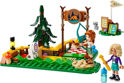 LEGO Friends Bogenschießen im Abenteuercamp, Bauspielzeug für Kinder mit Pfeil und Bogen, 2 Spielfiguren und einem Waschbären, für Mädchen und Jungen ab 6 Jahren 42622 - Image 4