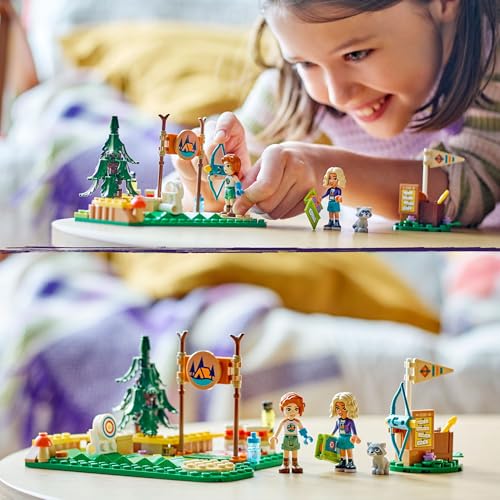 LEGO Friends Bogenschießen im Abenteuercamp, Bauspielzeug für Kinder mit Pfeil und Bogen, 2 Spielfiguren und einem Waschbären, für Mädchen und Jungen ab 6 Jahren 42622 - Image 5