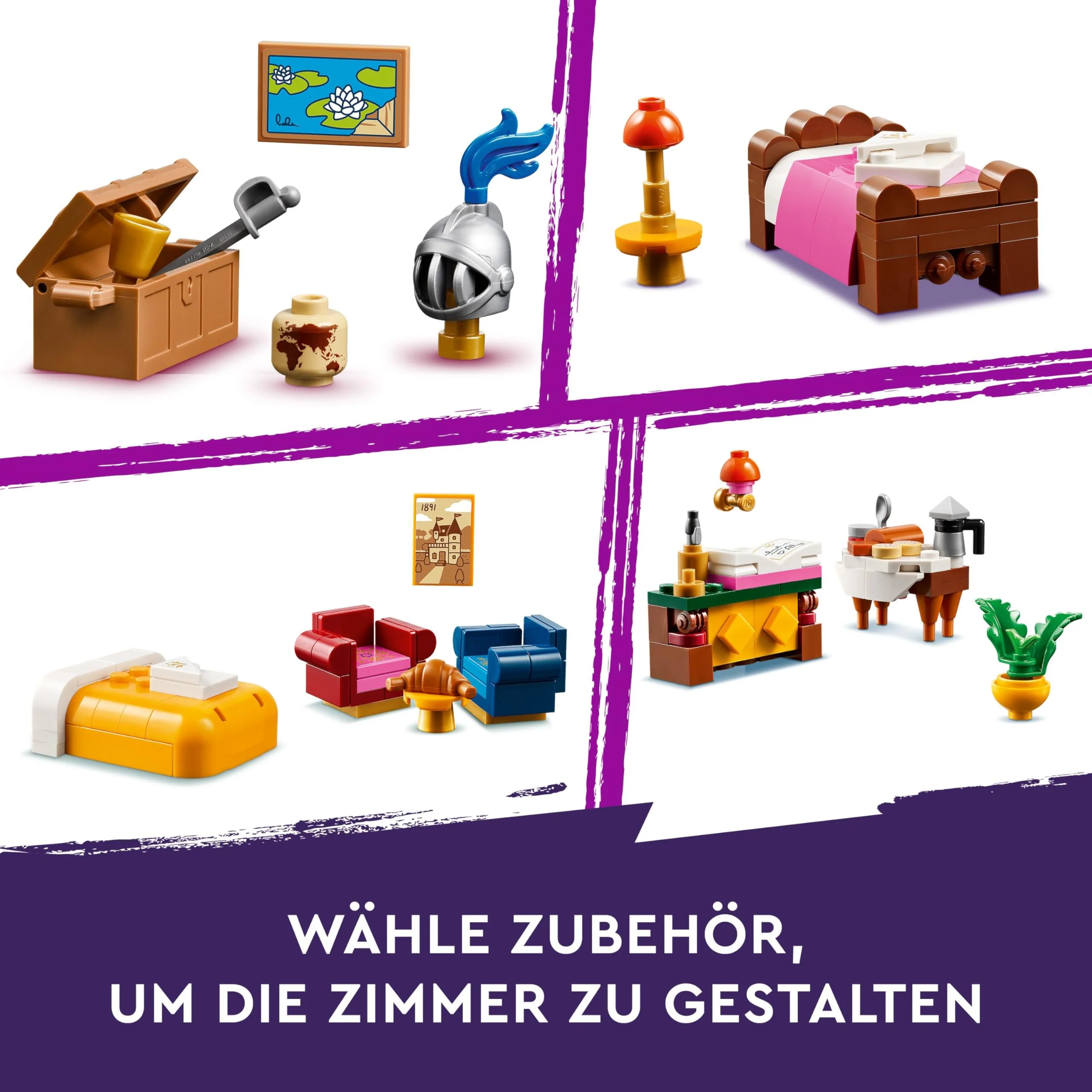 LEGO Friends Burg mit Ferienunterkunft, Hotel-Spielset für Kinder und Teenager ab 12 Jahren mit 4 Spielfiguren, Hund und Zubehör, Geschenkidee für Mädchen und Jungen 42638 - Image 10