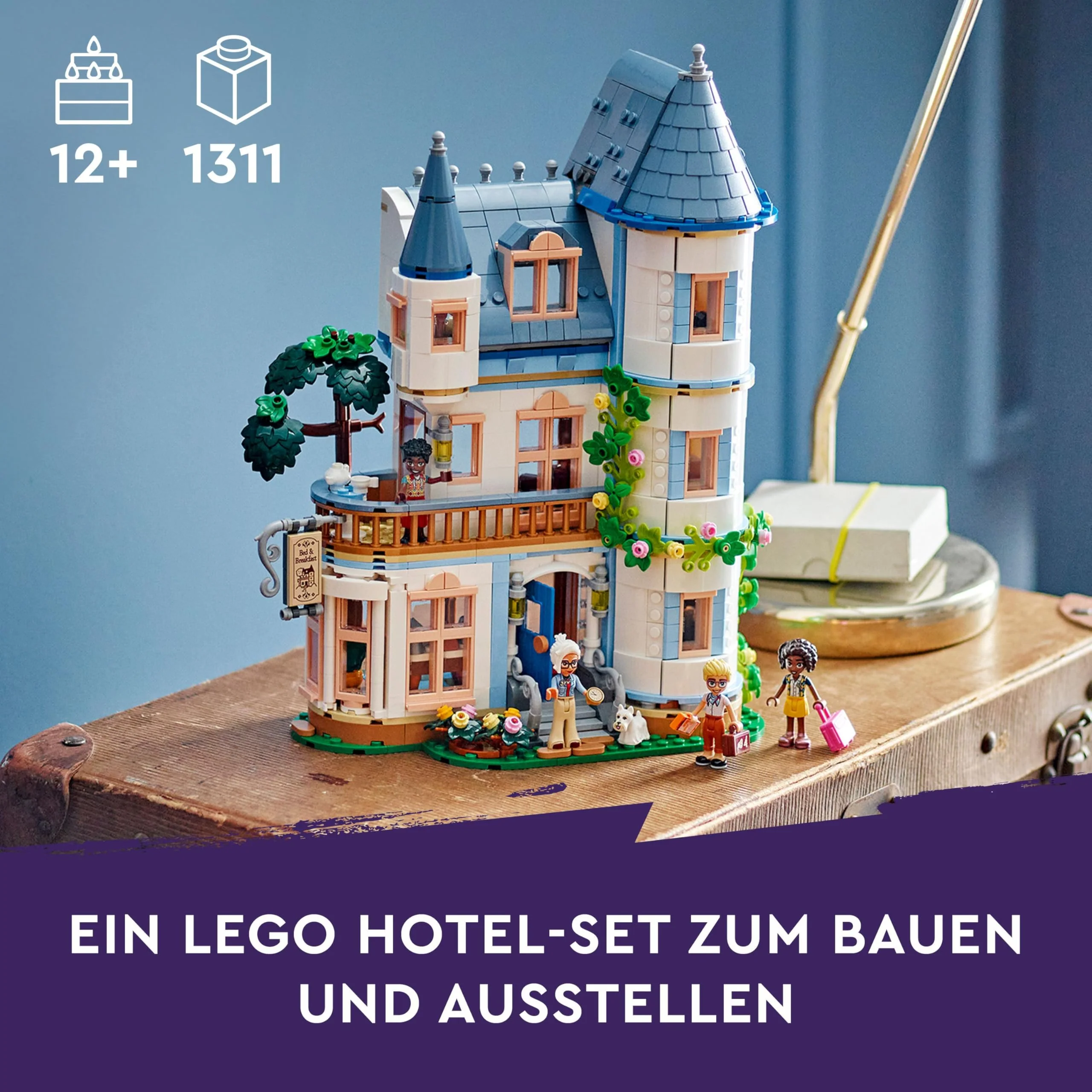 LEGO Friends Burg mit Ferienunterkunft, Hotel-Spielset für Kinder und Teenager ab 12 Jahren mit 4 Spielfiguren, Hund und Zubehör, Geschenkidee für Mädchen und Jungen 42638 - Image 14