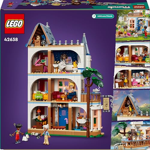 LEGO Friends Burg mit Ferienunterkunft, Hotel-Spielset für Kinder und Teenager ab 12 Jahren mit 4 Spielfiguren, Hund und Zubehör, Geschenkidee für Mädchen und Jungen 42638 - Image 2