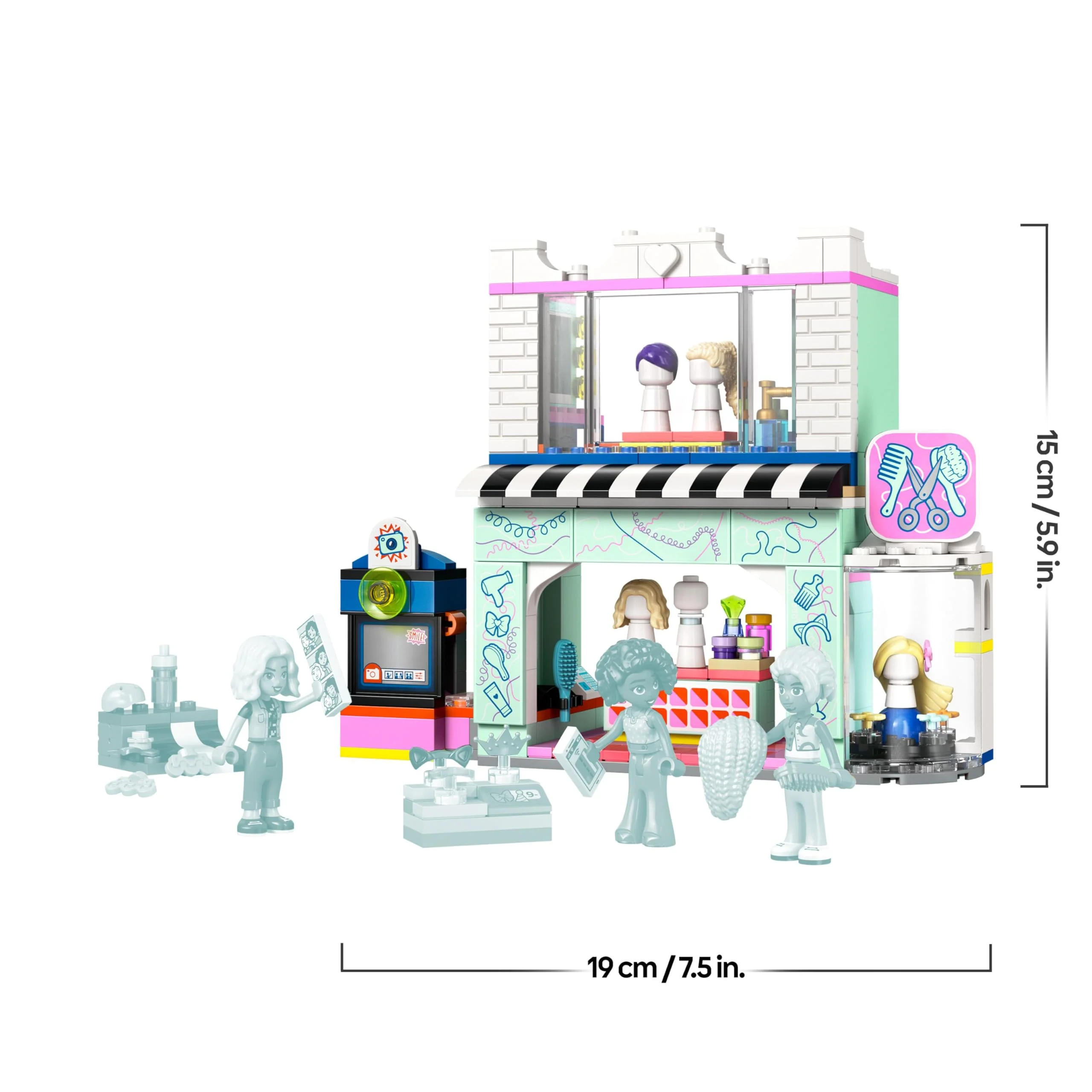 LEGO Friends Friseursalon, BAU- und Spielset für kreative Rollenspiele, Bauspielzeug, Geschenk für Mädchen ab 7 Jahren, 3 Minifiguren der Charaktere für Rollenspiele 42662 - Image 6