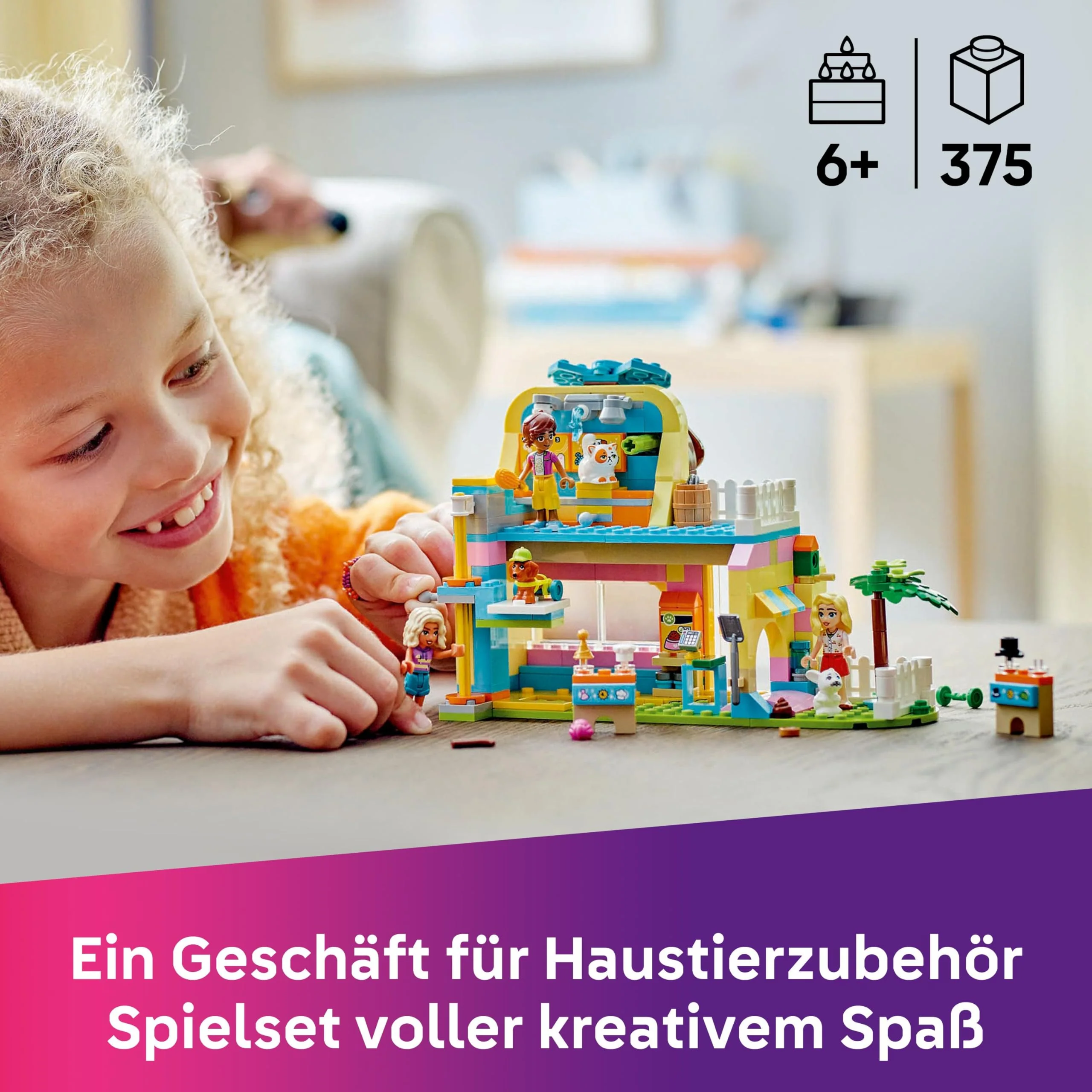 LEGO Friends Geschäft für Haustierzubehör - mit Hund, Katze und Kaninchen als Tierfiguren, 3 Minifiguren und viel Zubehör für die Haustierpflege - Geschenk für Mädchen und Jungen ab 6 Jahren - 42650 - Image 13
